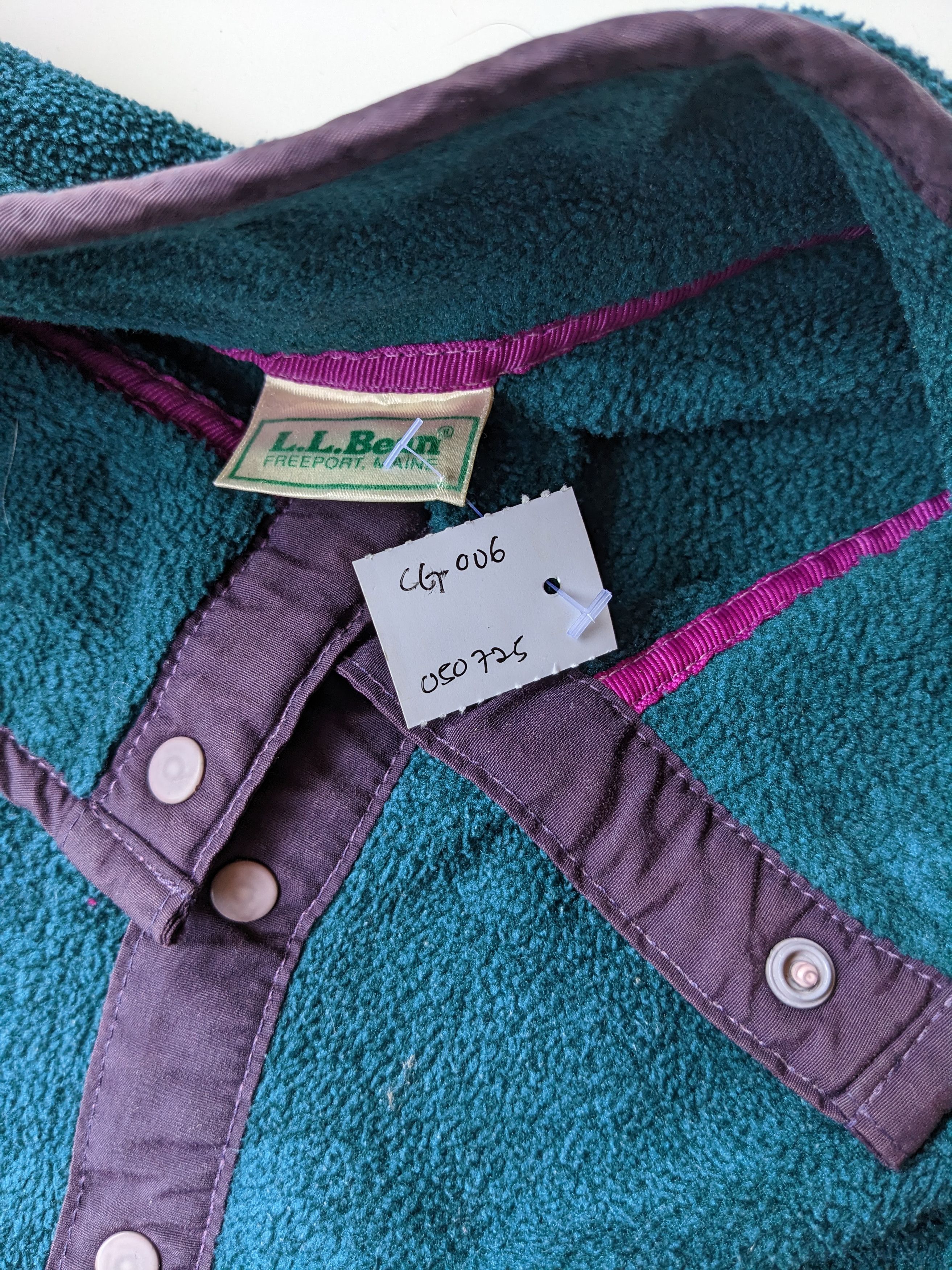 L.L. Bean Vintage 90s LL Bean fleece snap button jacket Size US L / EU 52-54 / 3 - 6 Thumbnail