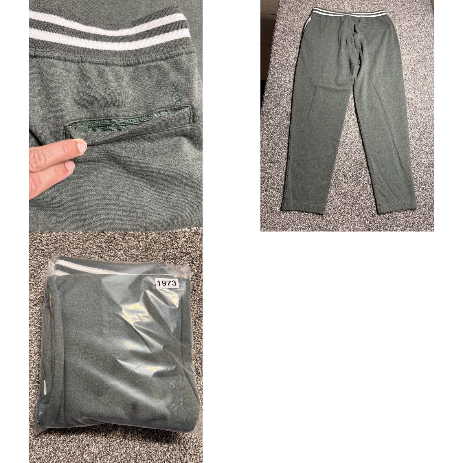 Chubbies Chubbies Jogger Sweatpants Men XL Green Waist Tapered Drawstring Pockets Regular Size US 36 / EU 52 - 9 Thumbnail