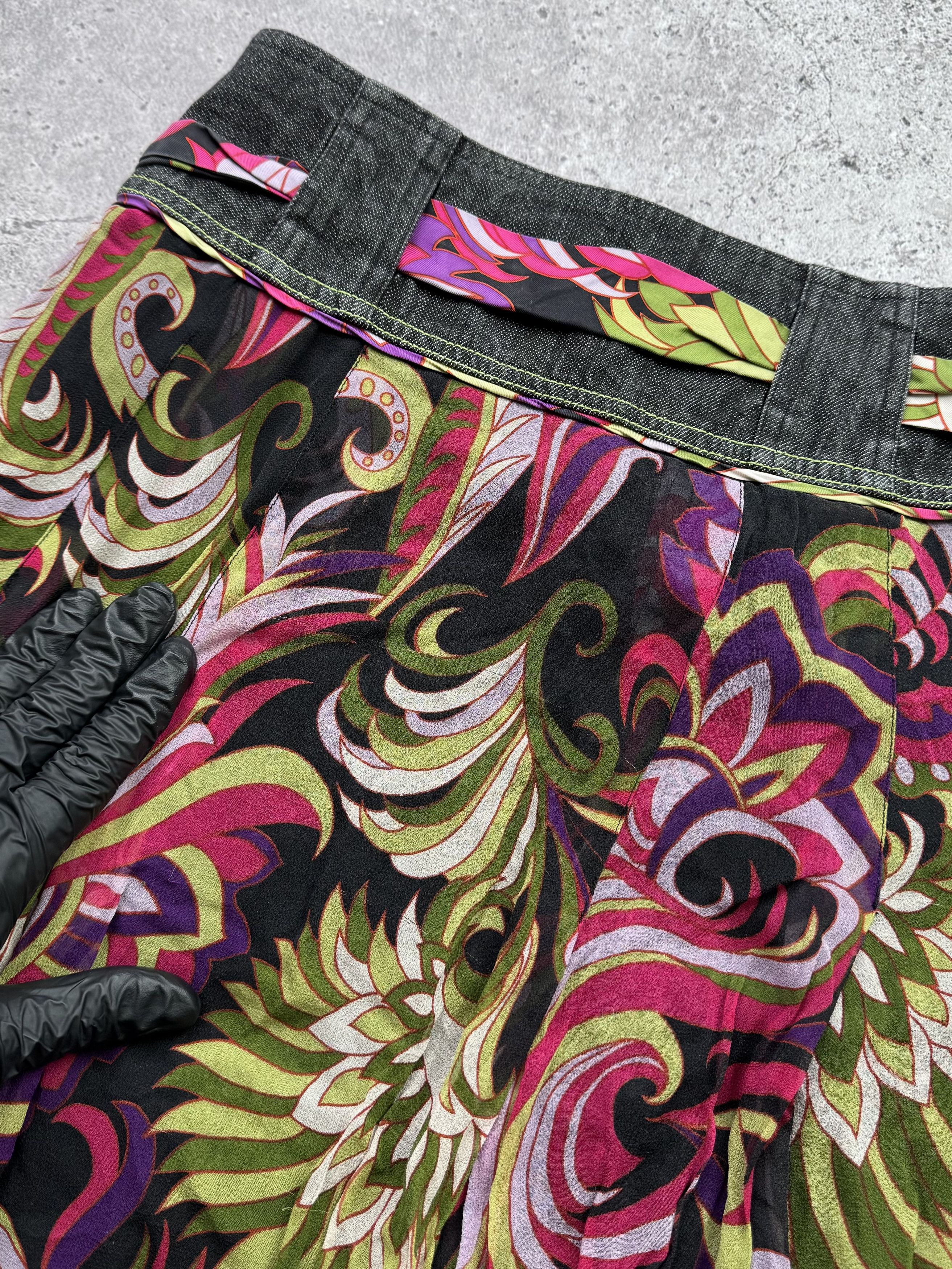 Japanese Brand Vintage Silk Flare Skirt (E8) Size 25" / US 0 / IT 36 - 10 Thumbnail