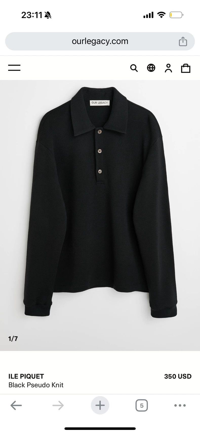 Our Legacy our legacyBlack imitation knitting 2503-Nextarrow Size US L / EU 52-54 / 3 - 9 Thumbnail
