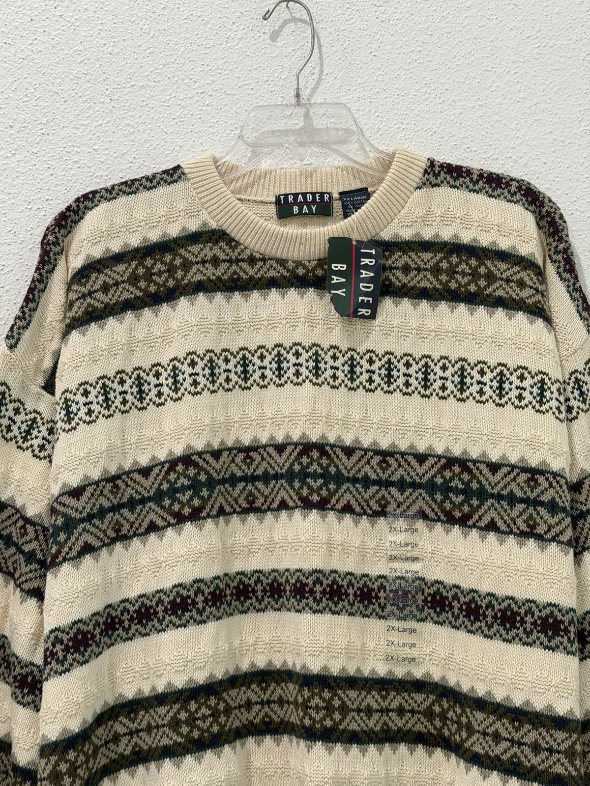 Trader Bay Vintage 90s Trader Bay Made in USA 3D Knit Sweater XXL DSWT Size US XXL / EU 58 / 5 - 2 Thumbnail