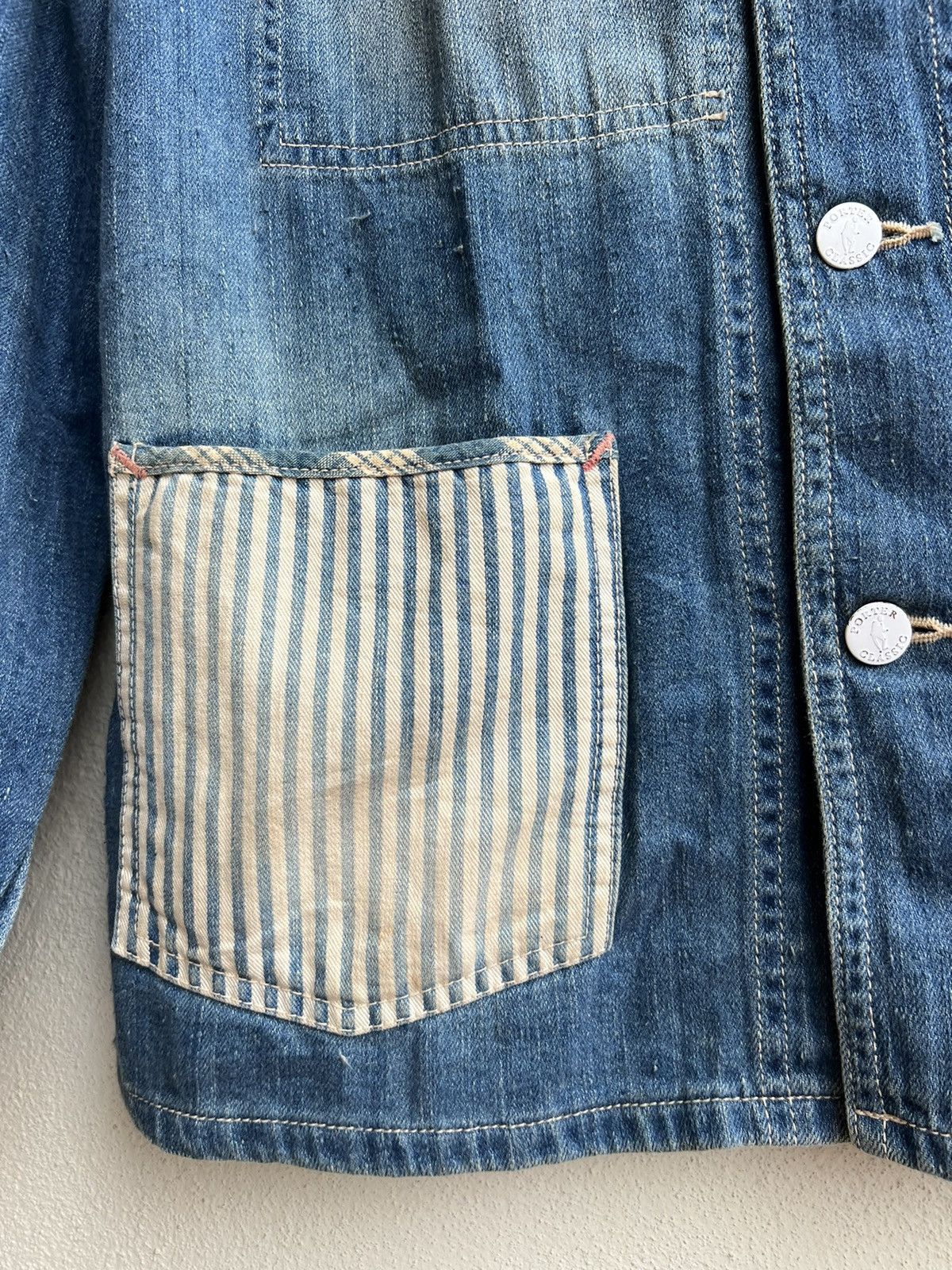 Porter Classic Porter Classic Light Denim Multiple Pocket Chore Jacket Size US S / EU 44-46 / 1 - 8 Thumbnail