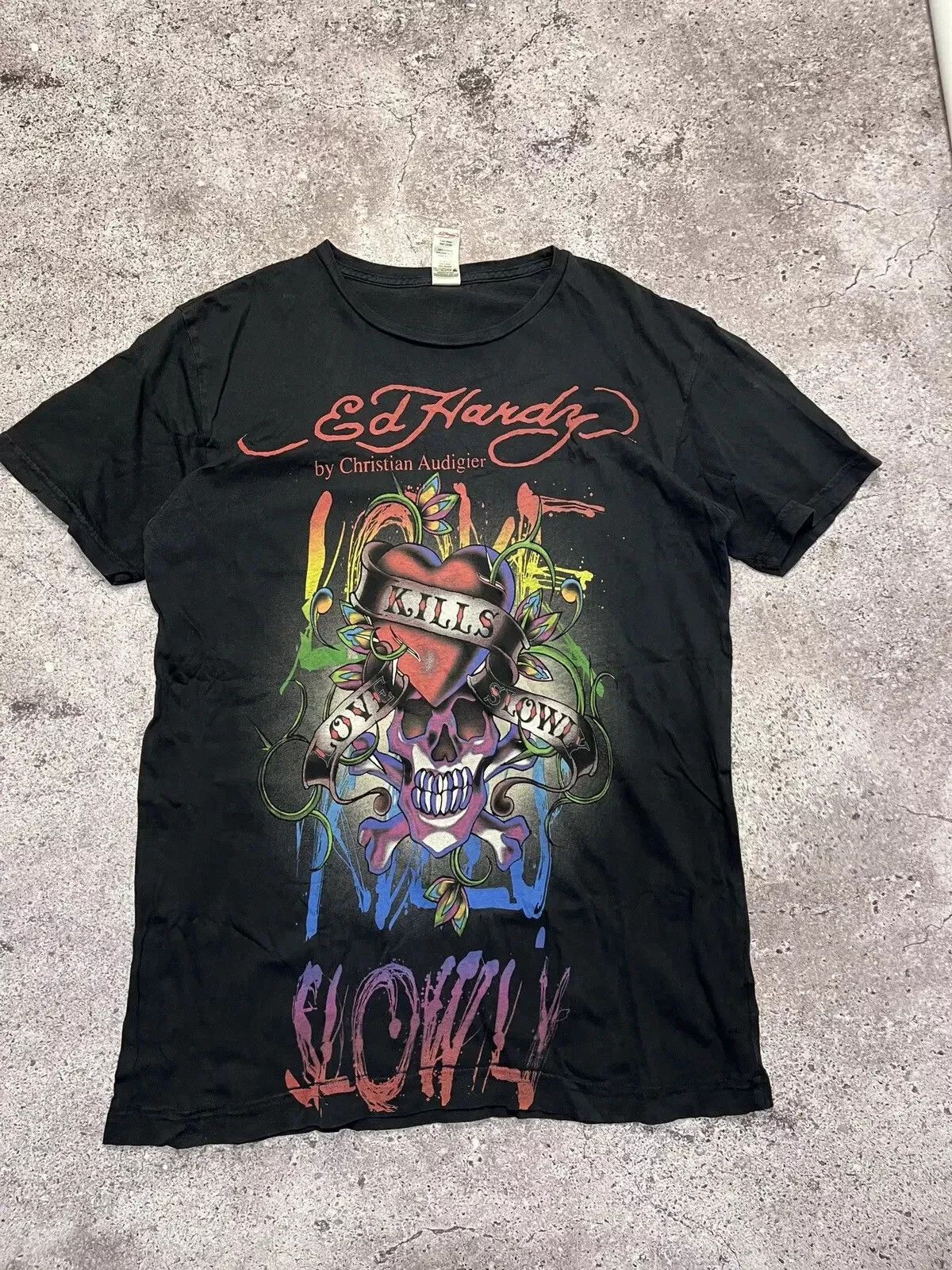 Ed Hardy Ed Hardy by Christian Audigier Vintage T Shirt Size L Size US L / EU 52-54 / 3 - 1 Thumbnail