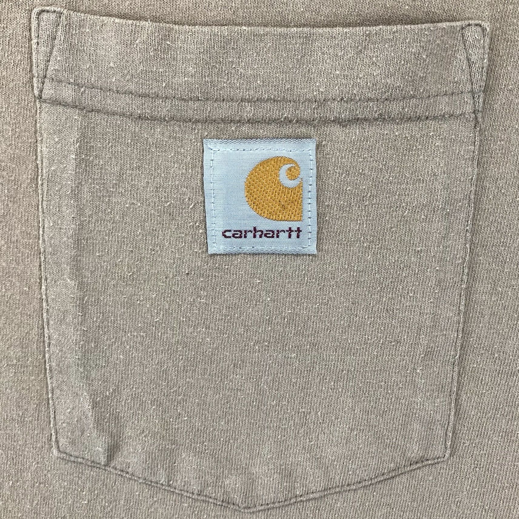 Carhartt Carhartt Mens T-Shirt 3XL Short Sleeve Crew Neck All Cotton Desert Sand Regular Fit Pockets Logo Vintage N/A Size US XXL / EU 58 / 5 - 6 Thumbnail