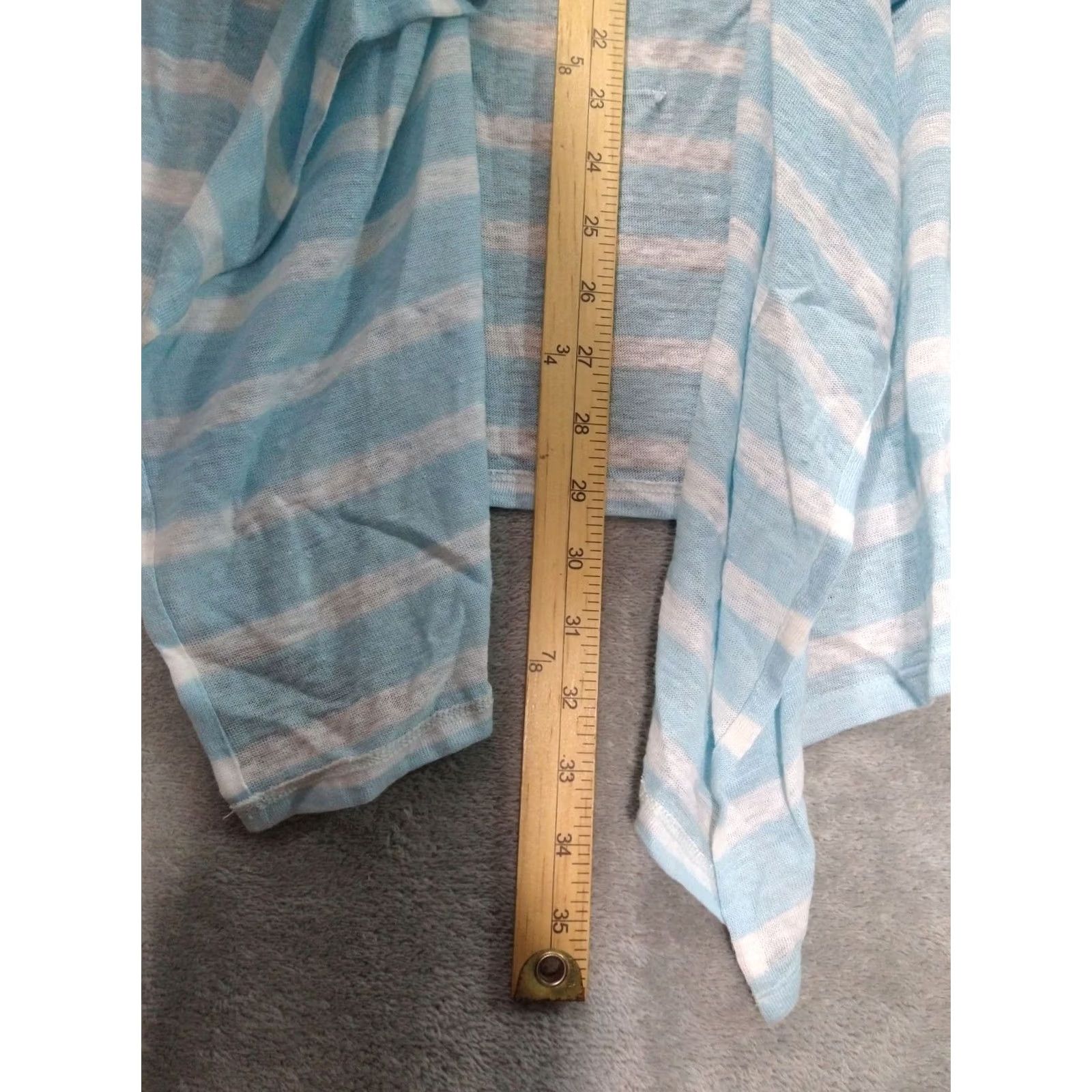 J. Jill J.Jill Cardigan Sweater Womens M Blue Striped Linen Long Sleeve VINTAGE? Size M / US 6-8 / IT 42-44 - 3 Thumbnail