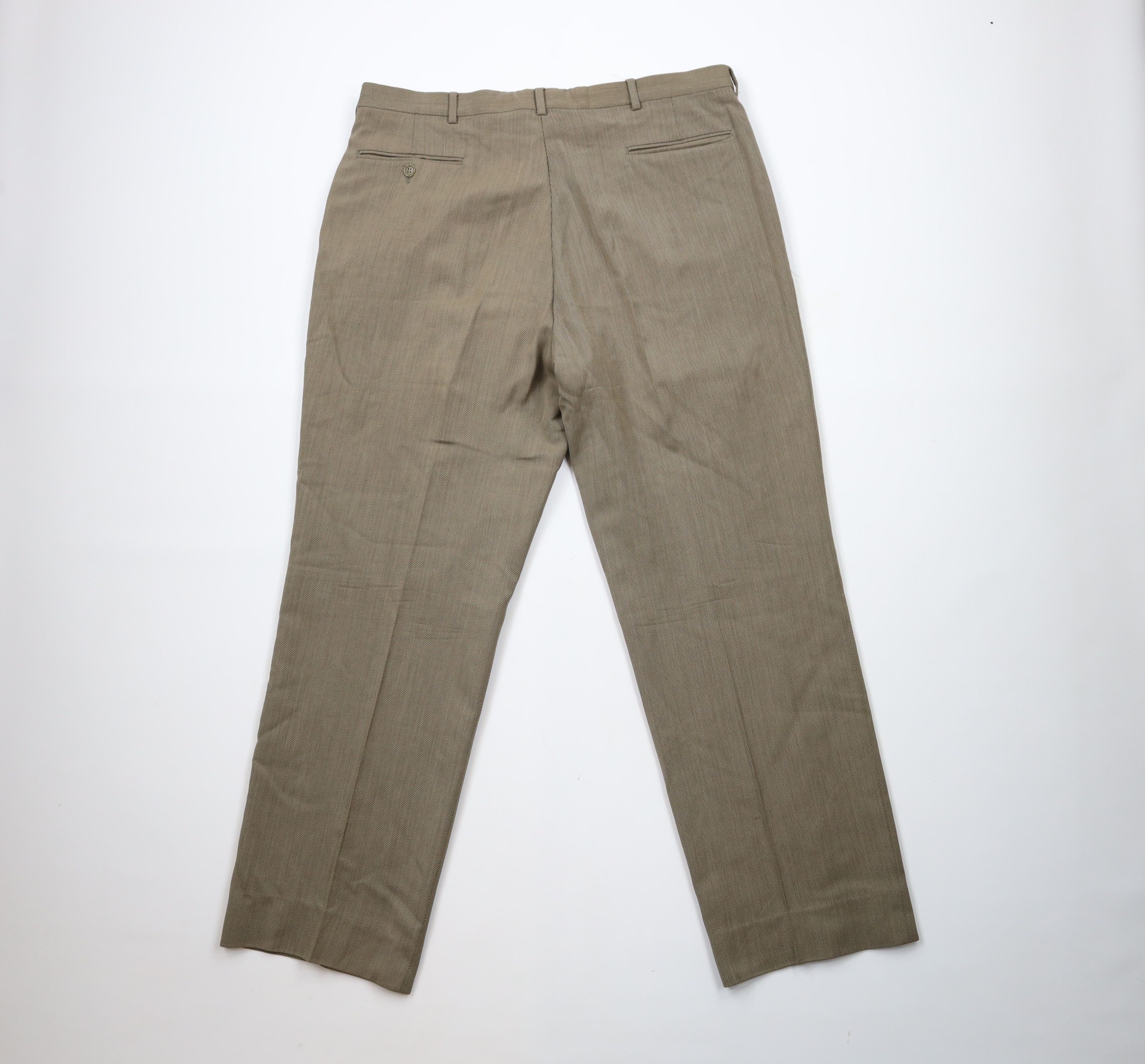 Vintage Vintage 90s Streetwear Whipcord Wool Blend Wide Leg Pants Size US 38 / EU 54 - 9 Thumbnail