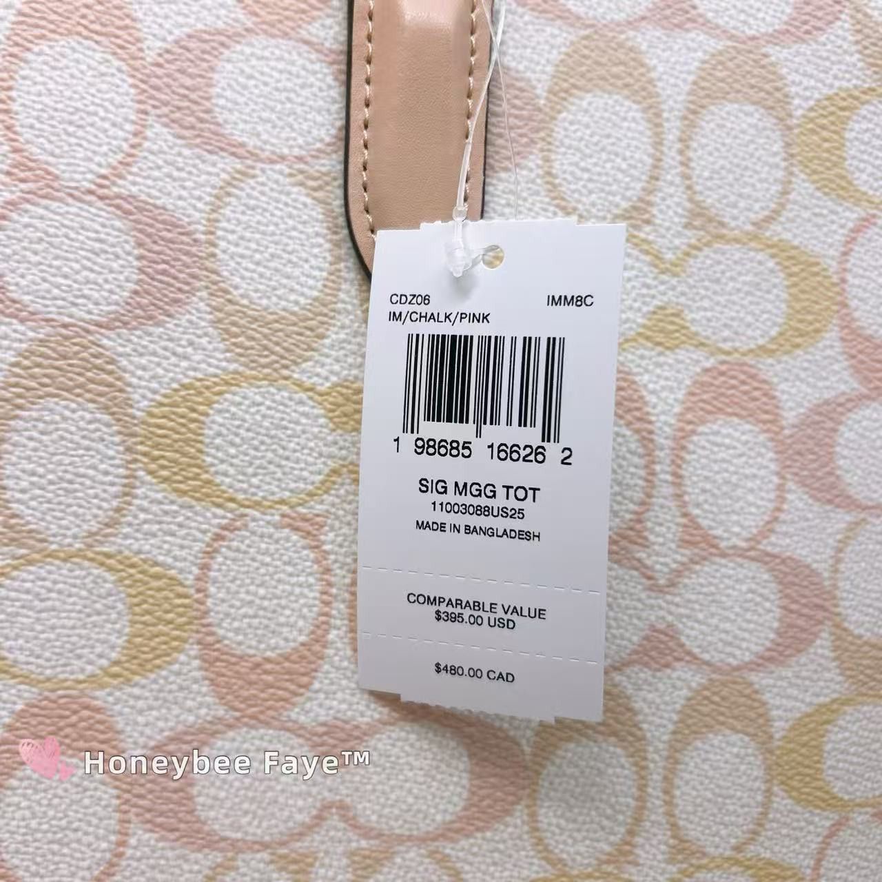 Coach NWT Coach Maggie Tote Bag In Pretty Signature Canvas CDZ06 Size ONE SIZE - 5 Thumbnail