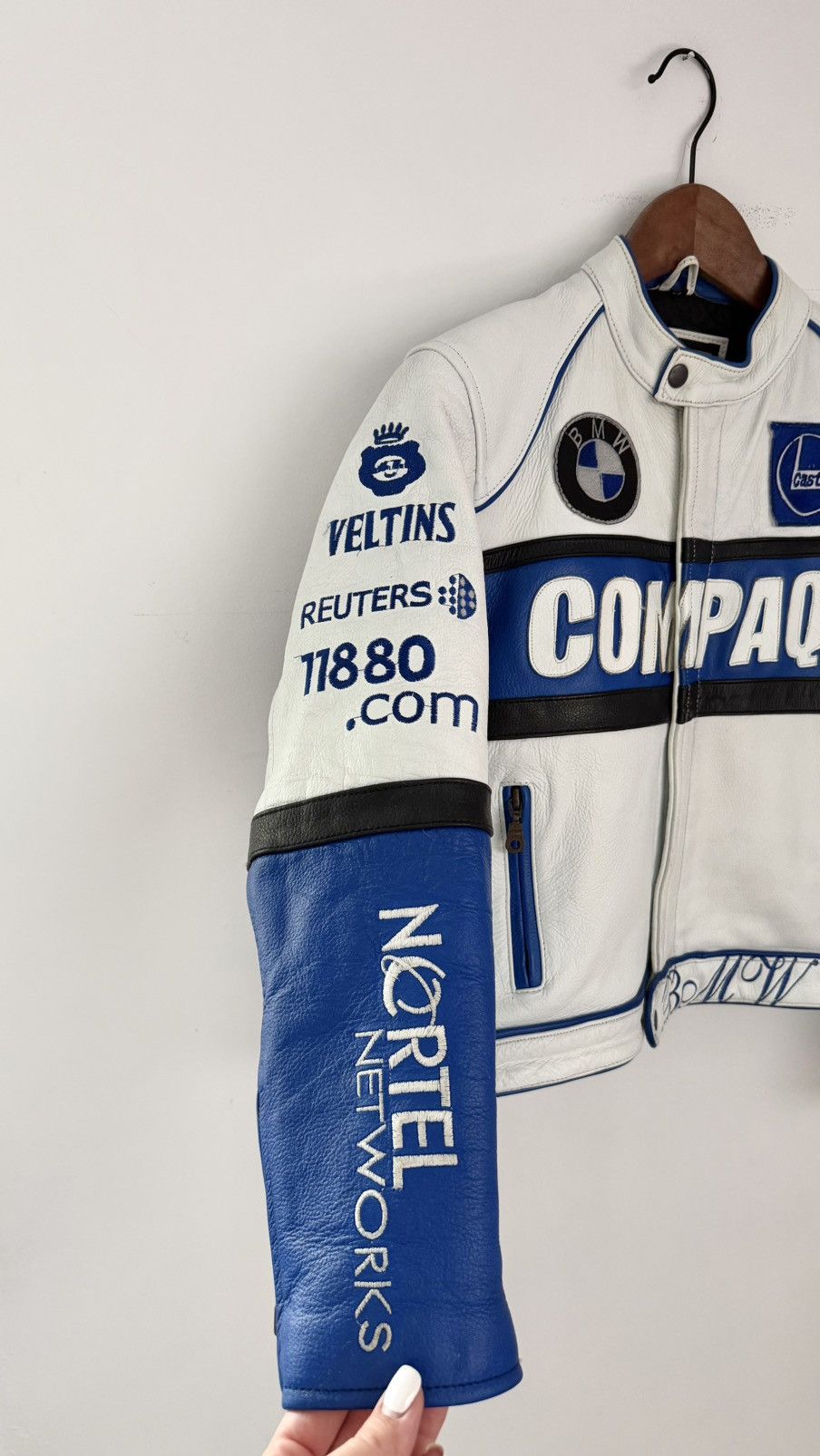 BMW Vintage BMW x Compaq Racing Leather Jacket Size US M / EU 48-50 / 2 - 2 Thumbnail