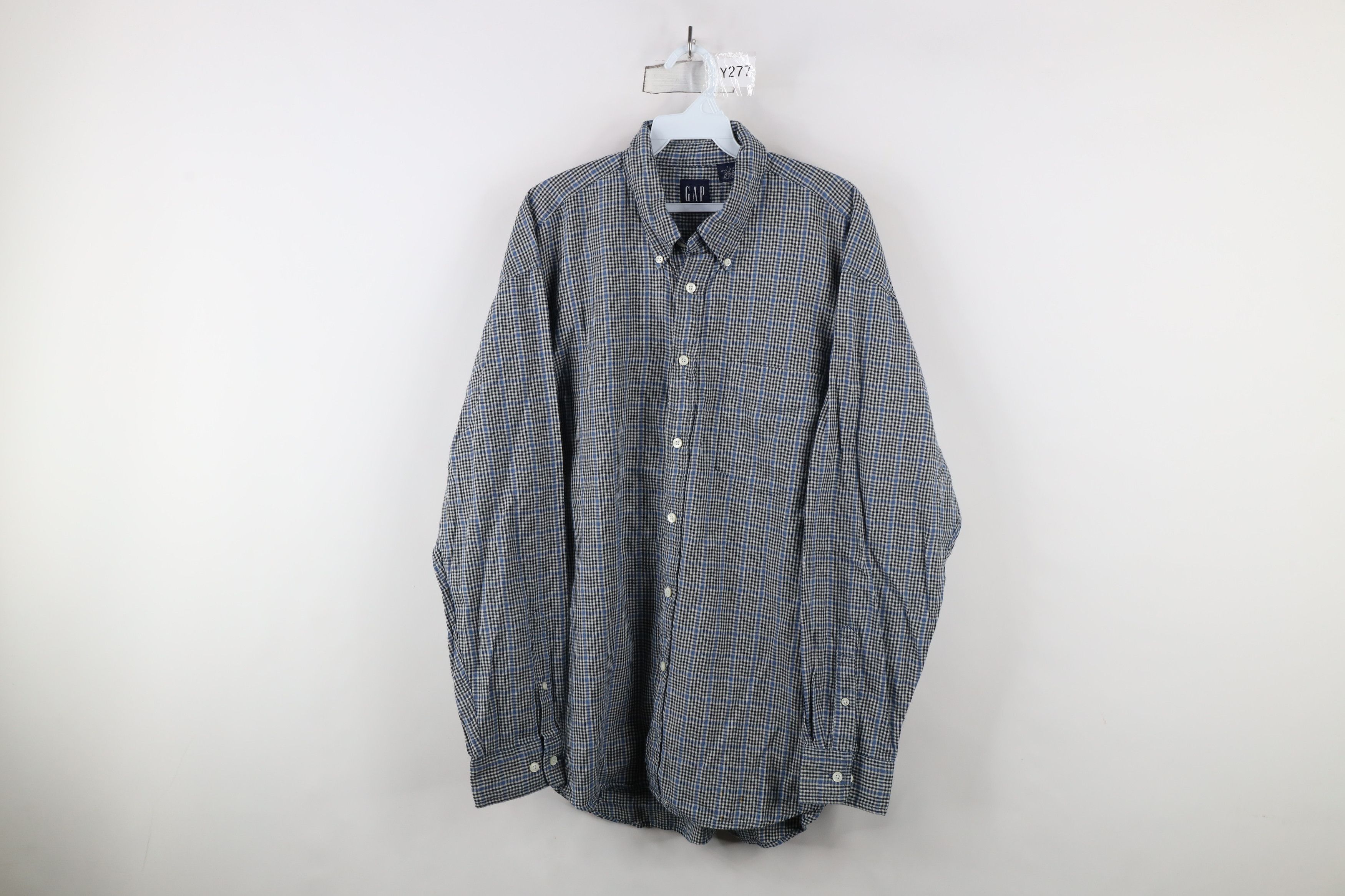 Gap × Vintage Vintage Y2K 2001 Gap Plaid Flannel Button Down Shirt Size US L / EU 52-54 / 3 - 1 Thumbnail
