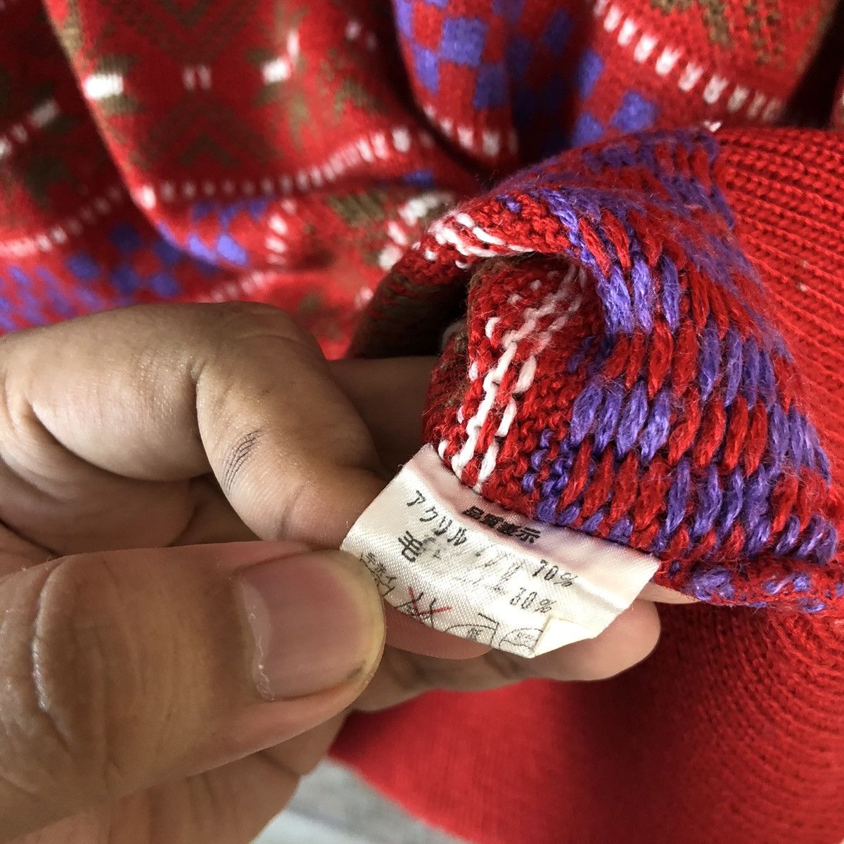 Homespun Knitwear × Japanese Brand New & Wind art Red Knitwear sweatshirt #A841 Size M / US 6-8 / IT 42-44 - 12 Thumbnail