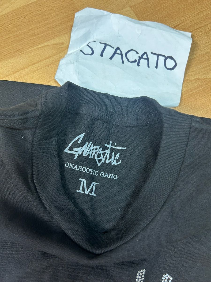 Gnarcotic × Rap Tees Gnarcotic Lil Gnar Rhinestone Logo Tee Black Size US M / EU 48-50 / 2 - 4 Thumbnail