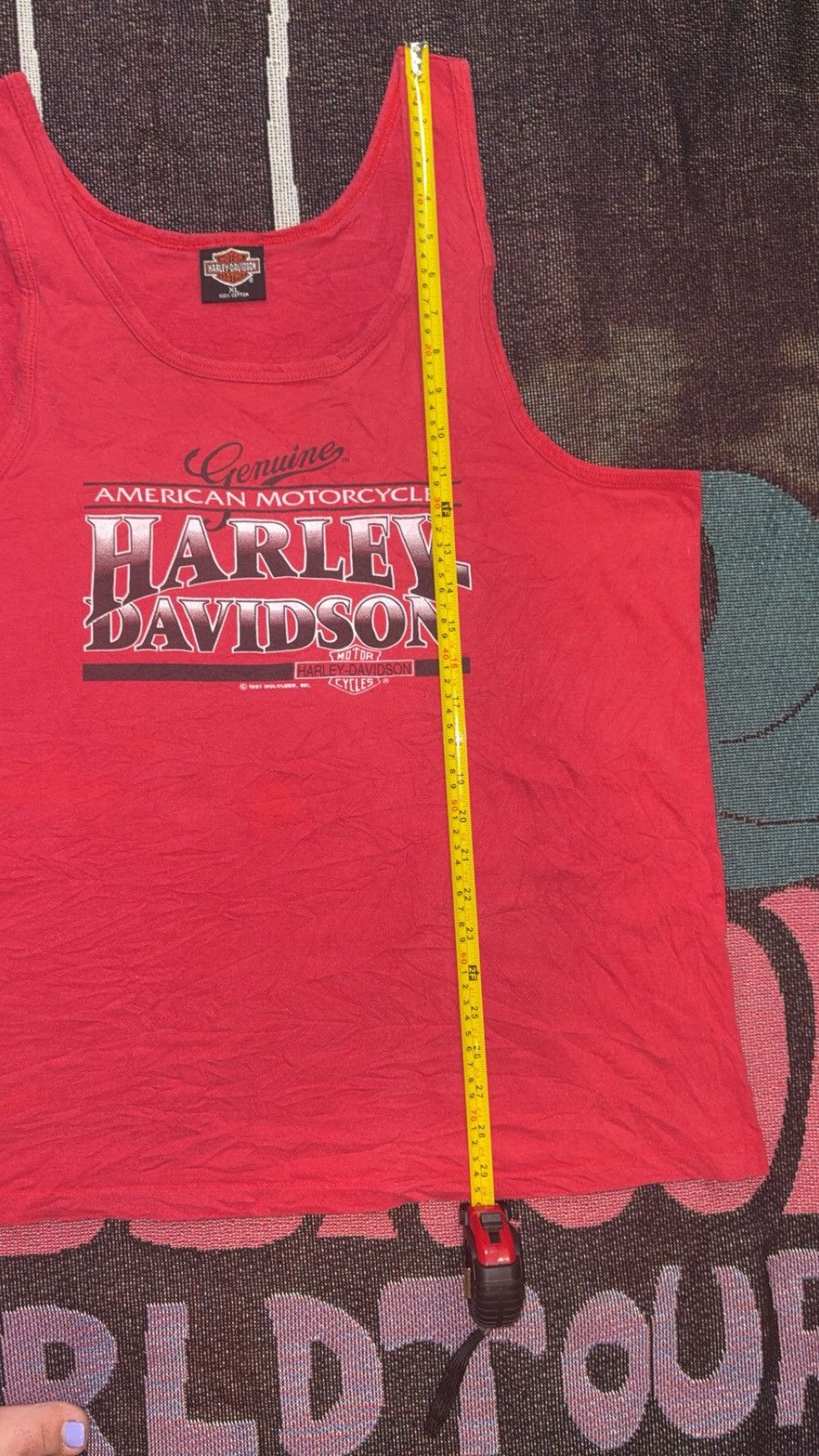 Harley Davidson 1991 Harley Davidson Tank Top Size US XL / EU 56 / 4 - 5 Thumbnail