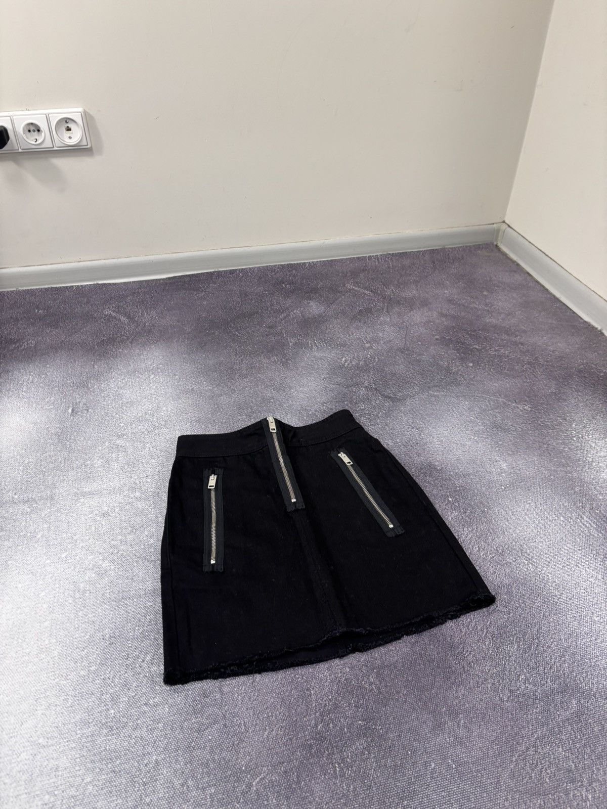Diesel Diesel De-Baltra NWT Women’s Black Denim Cotton Mini Skirt Size 24" / US 00 / IT 34 - 3 Thumbnail
