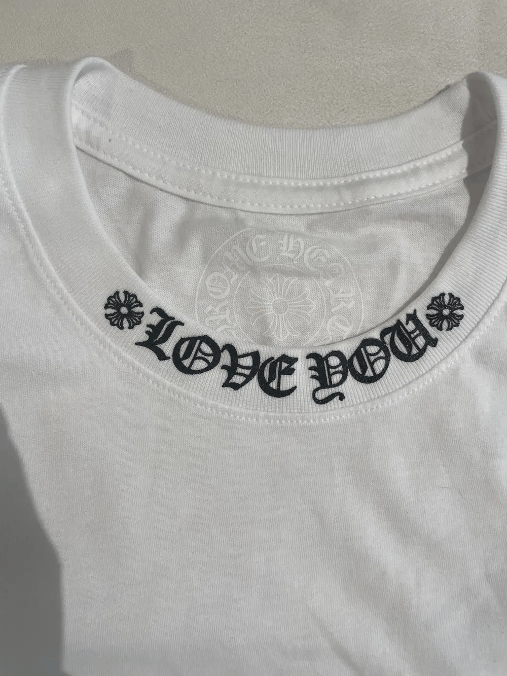 Chrome Hearts Chrome Hearts LOVE YOU White Short Sleeve T-Shirt Tee Size M / US 6-8 / IT 42-44 - 3 Thumbnail