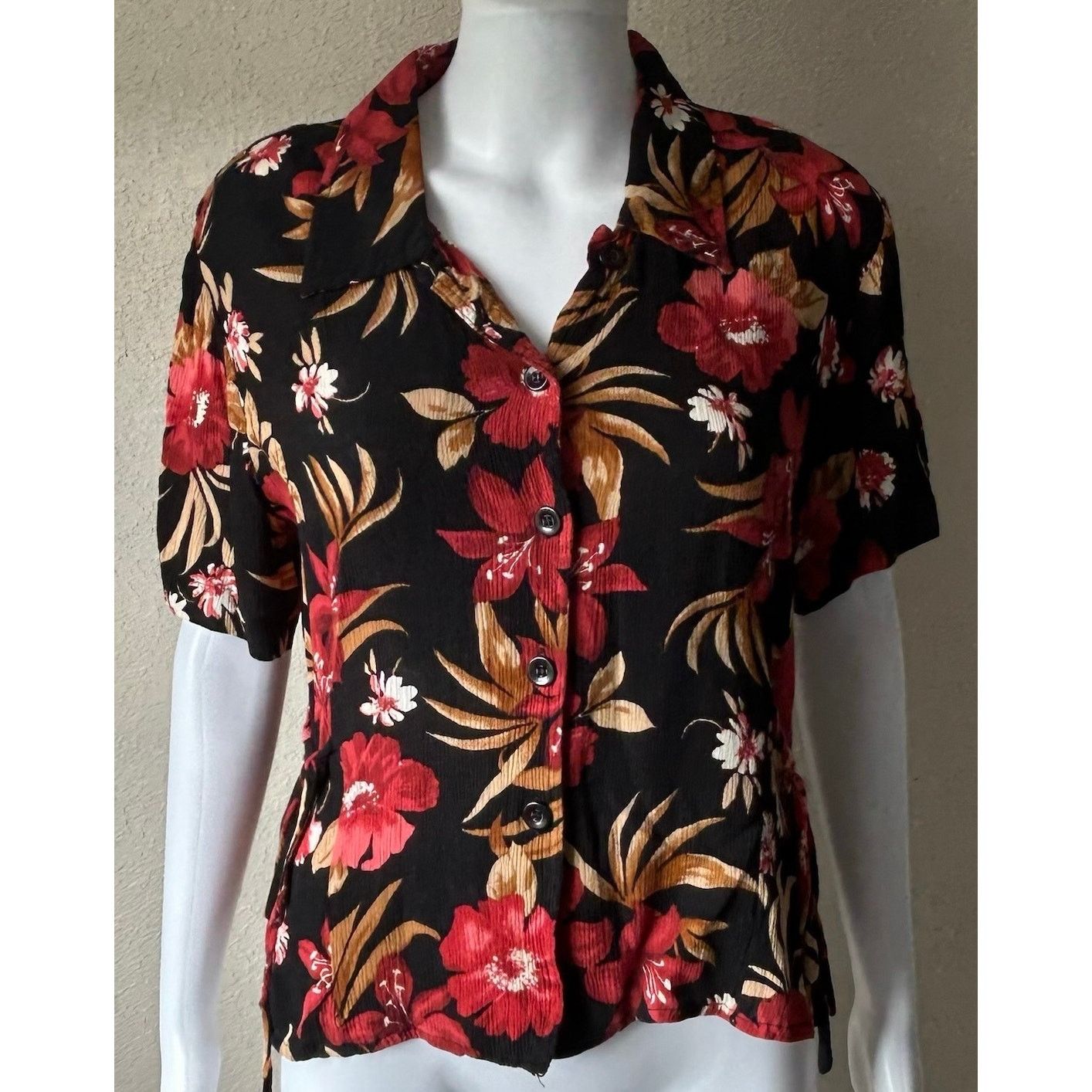 Other White Stag | Women’s Floral Button Down Shirt | 14 Size XL / US 12-14 / IT 48-50 - 1 Thumbnail