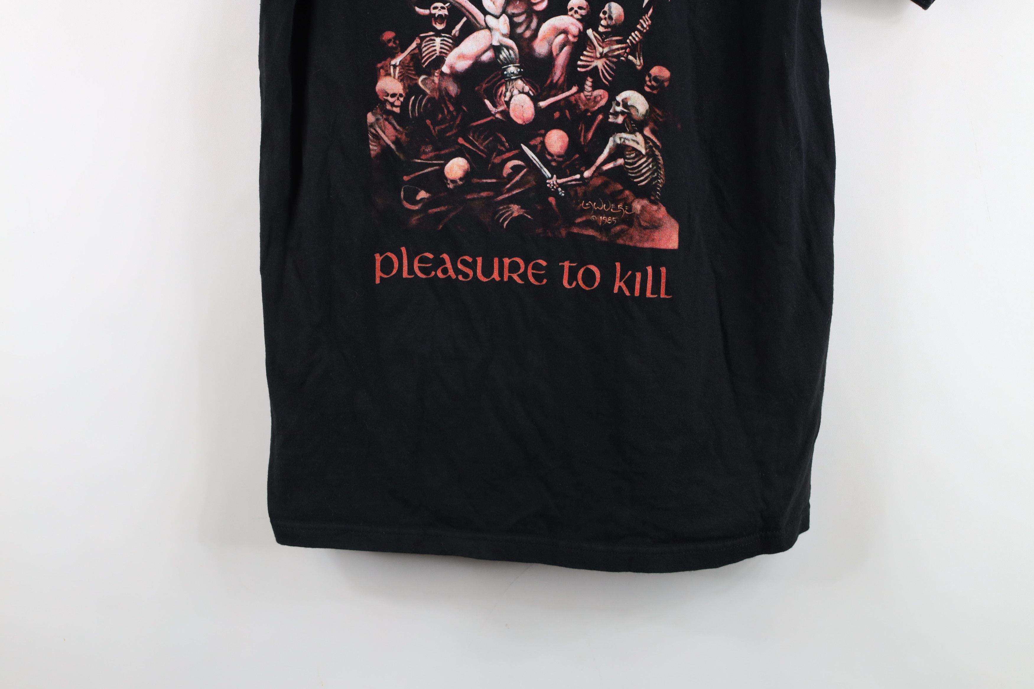 Vintage Kreator Pleasure to Kill Spell Thrash Metal Band T-Shirt Size US S / EU 44-46 / 1 - 3 Thumbnail