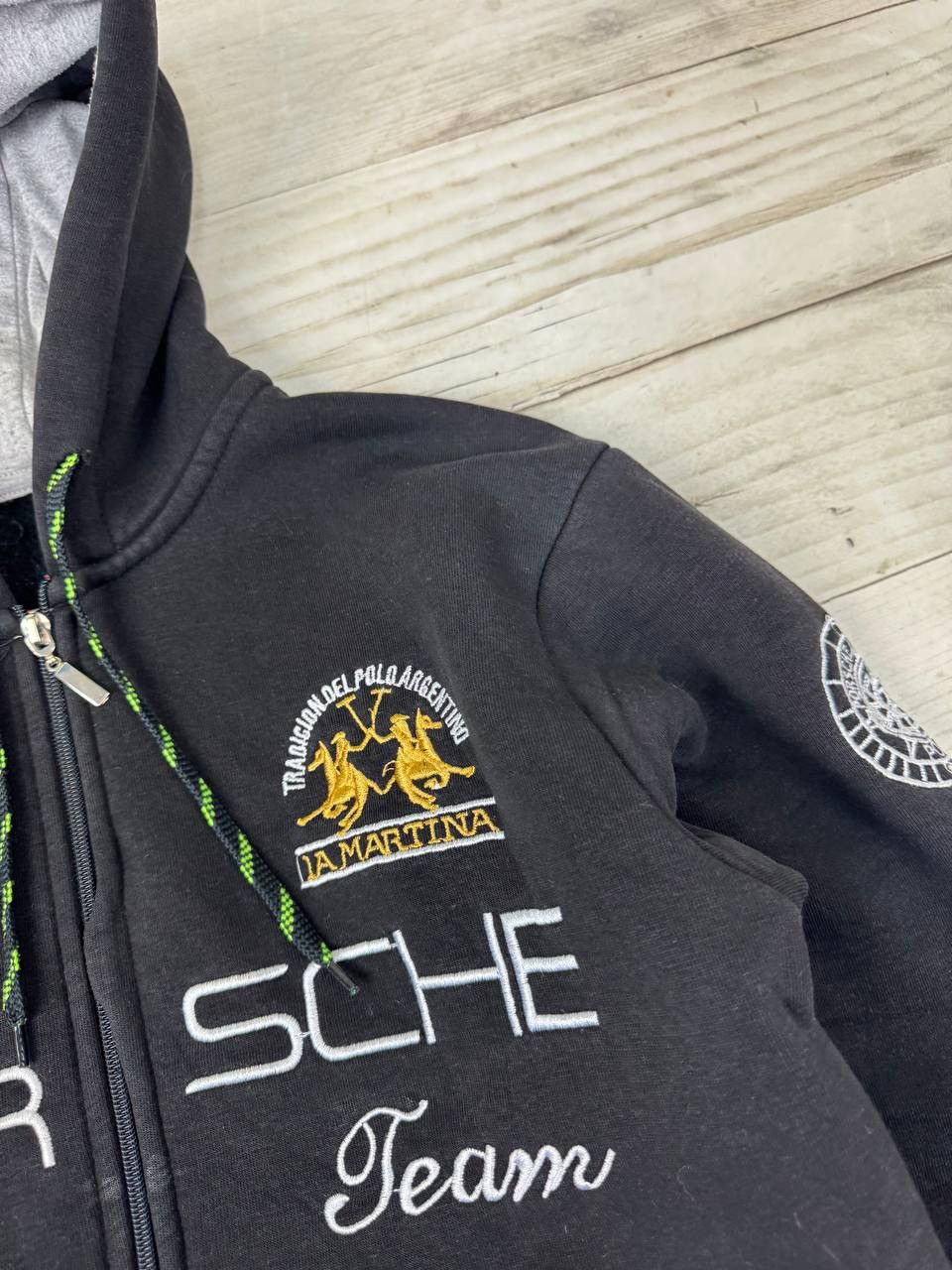 La Martina Vintage La Martina Porsche Polo Team Racing Hoodie 90s Size US S / EU 44-46 / 1 - 9 Thumbnail