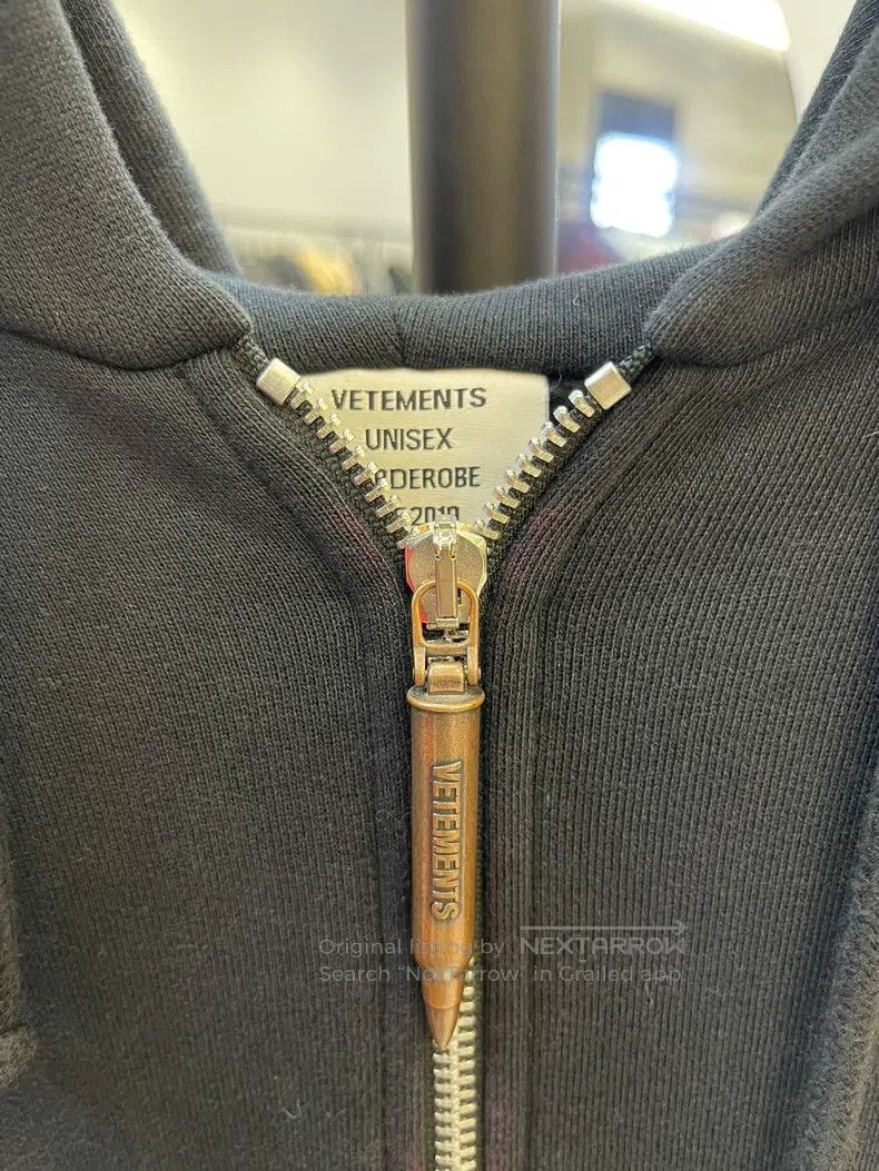 Vetements VETEMENTS Black Hooded Zip-Up Hoodie Size US M / EU 48-50 / 2 - 2 Thumbnail