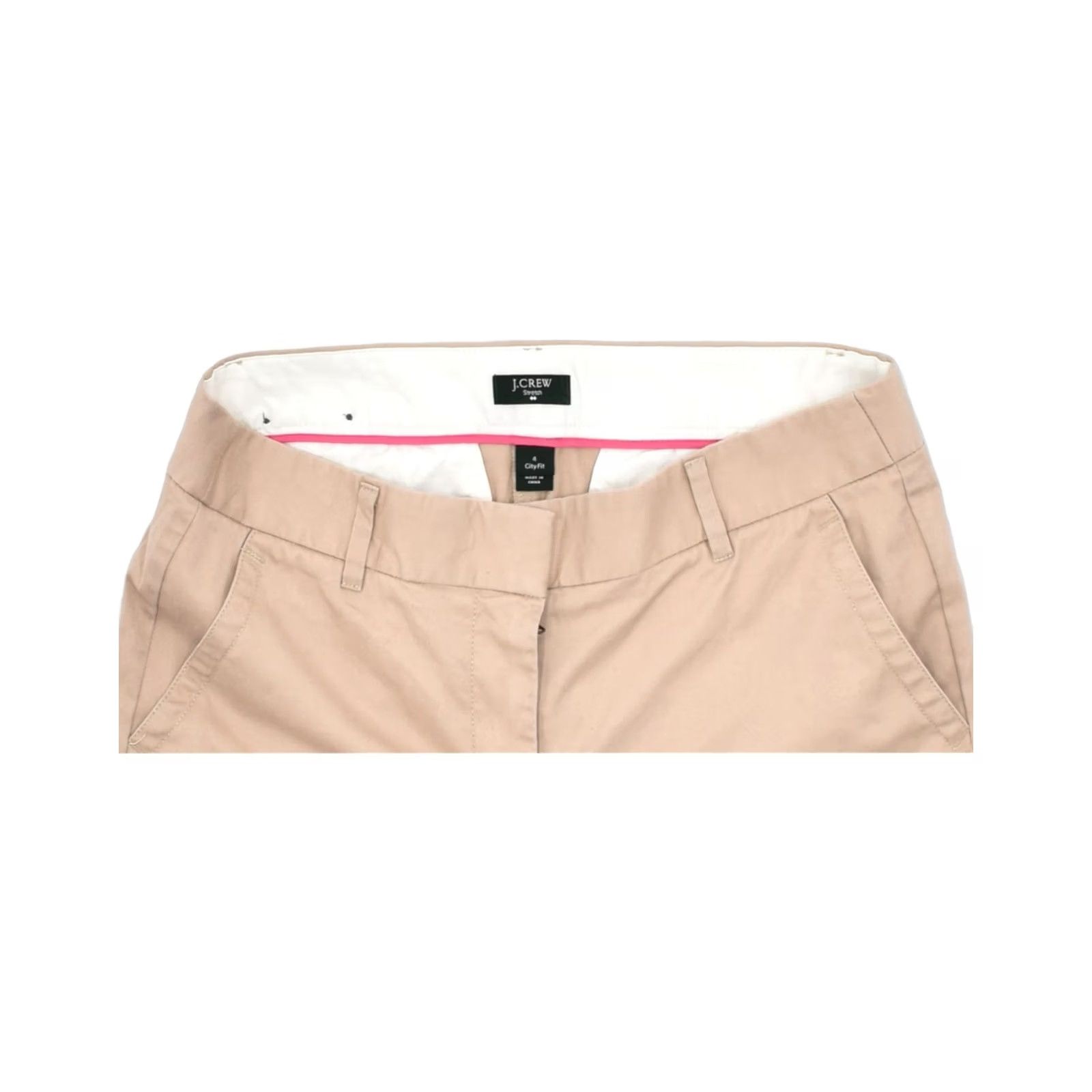 J.Crew VINTAGE J. CREW Womens City Fit Tapered Chino Trousers Beige US 4 XS W28 L25 JU09 Size 26" / US 2 / IT 38 - 3 Thumbnail