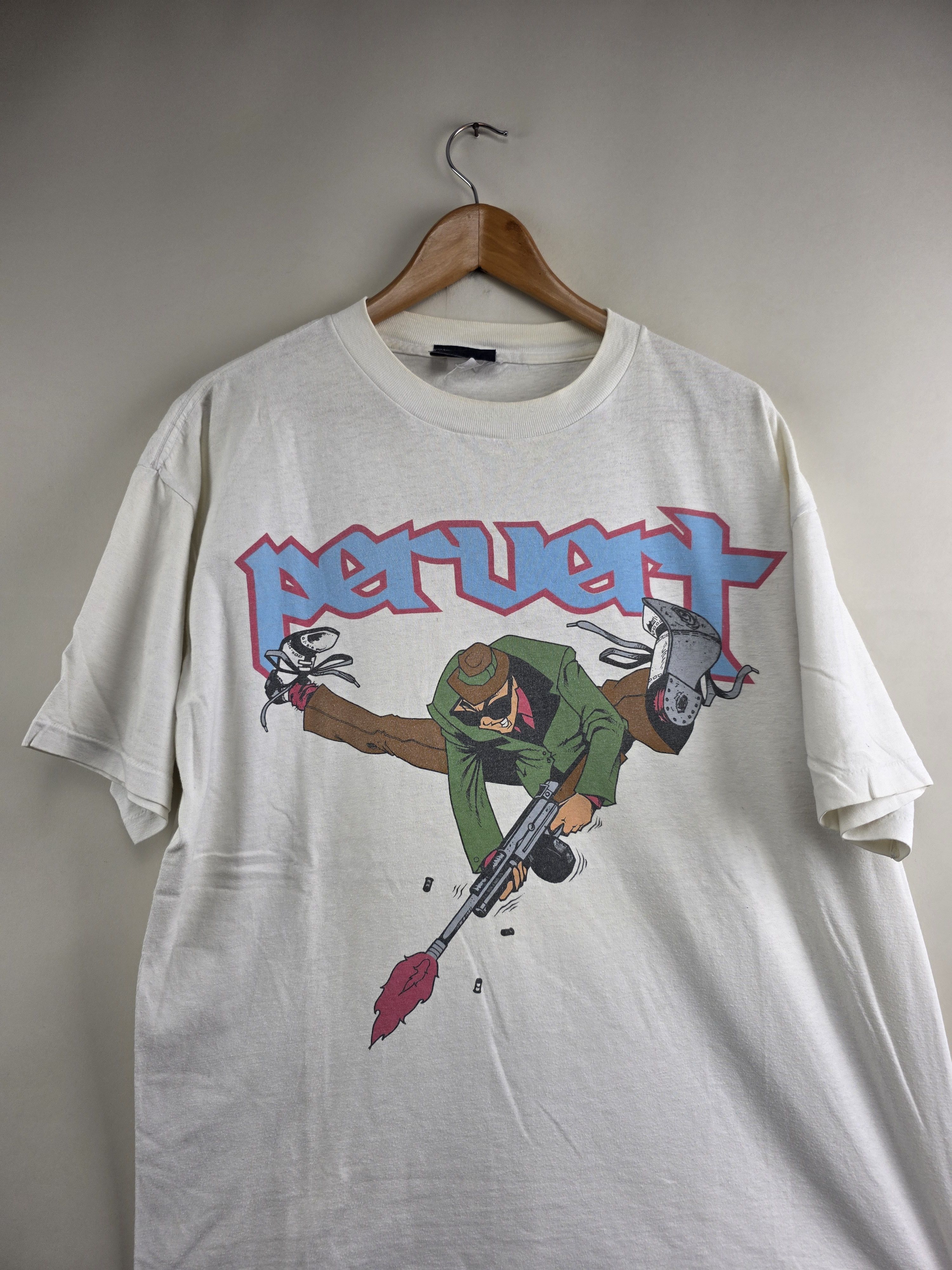 Blind Skateboards × Pervert × Vintage 90s PERVERT Brand OG T by Dino C Lordz Logik NY GRAFFITI XL Size US XL / EU 56 / 4 - 3 Thumbnail