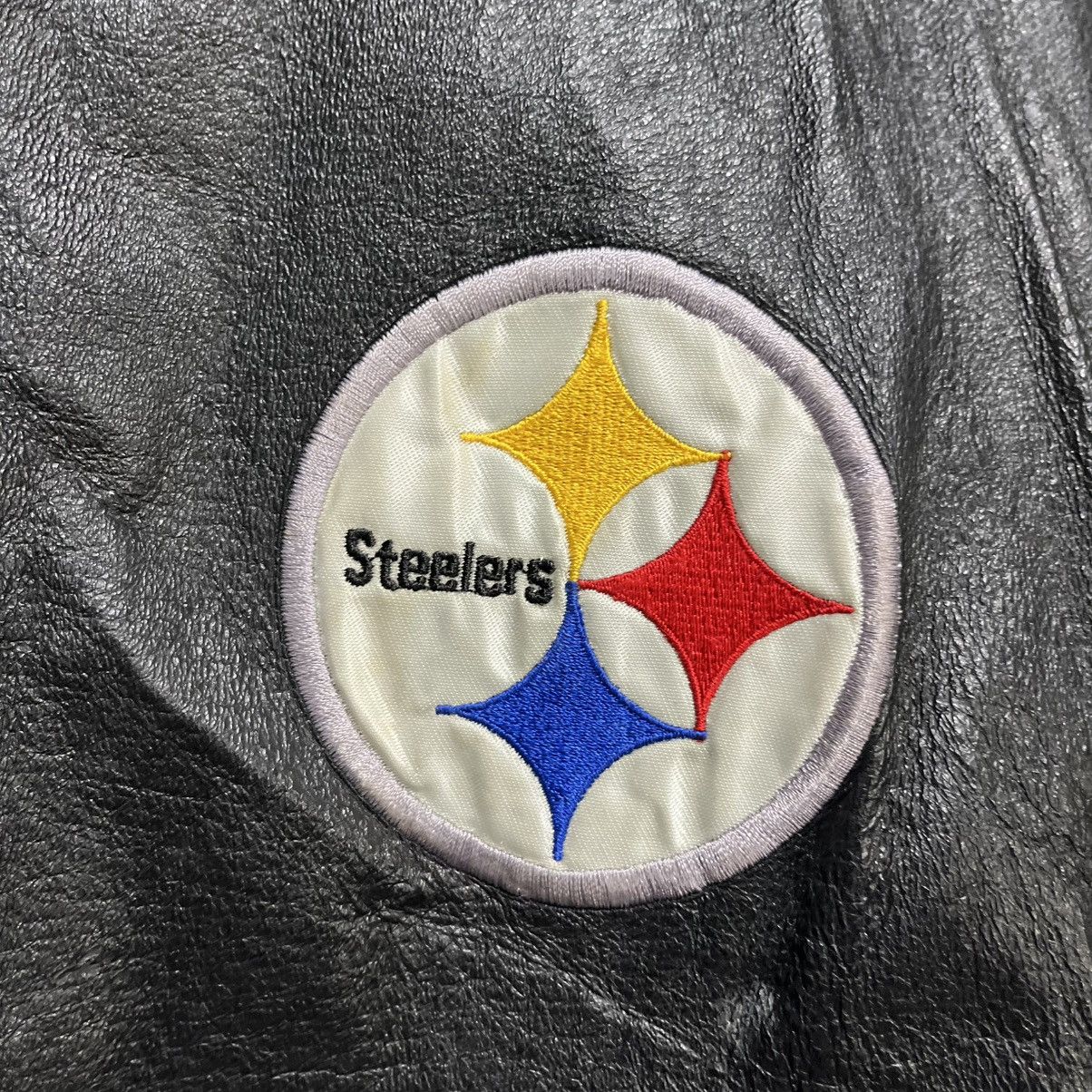 Pro Player Vintage 90s Pittsburgh Steelers Pro Player Leather Jacket XL Size US XL / EU 56 / 4 - 7 Thumbnail