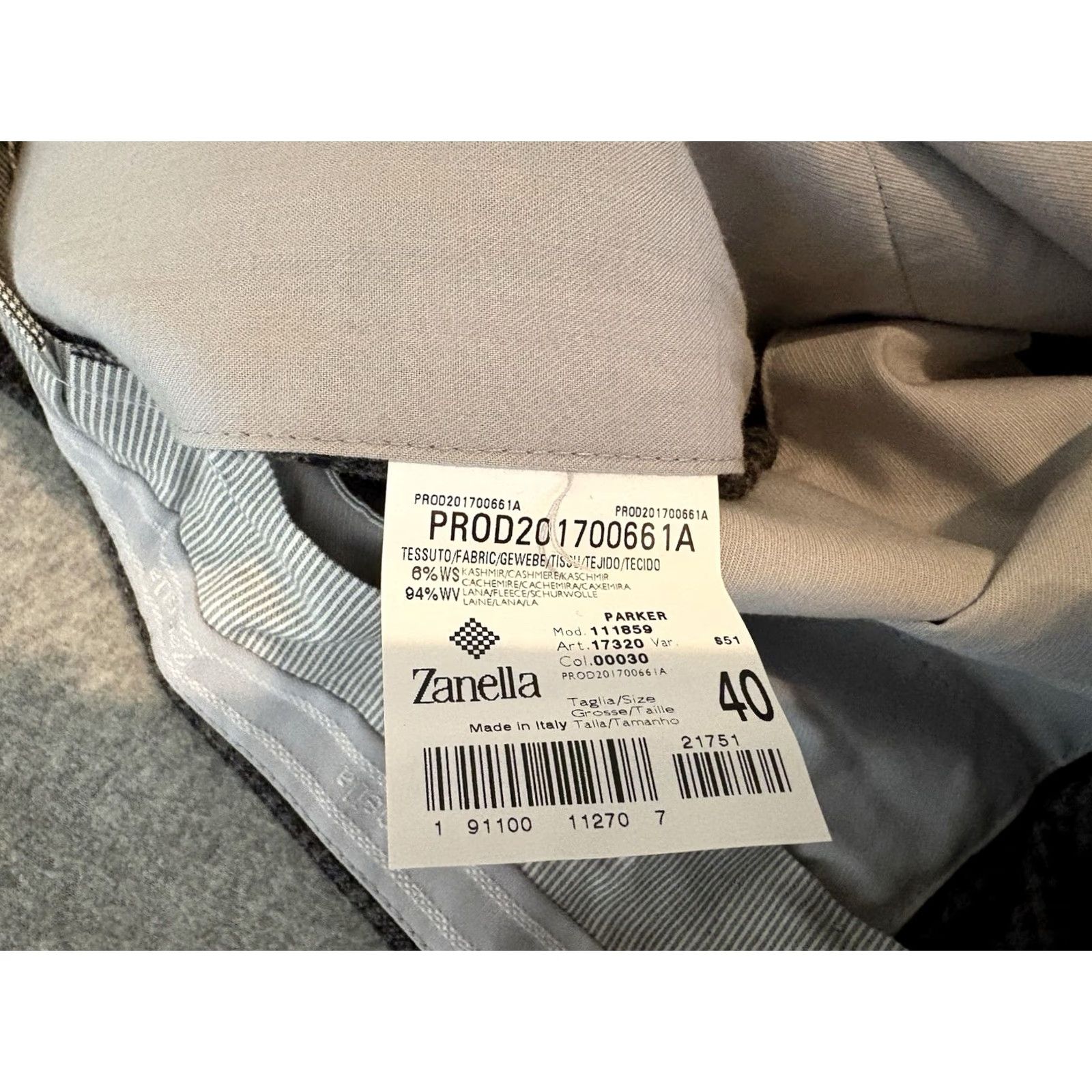 Zanella Zanella Dress Pants Mens 40 Flat Front Brown Cashmere Wool Made in Italy Size US 40 / EU 56 - 4 Thumbnail