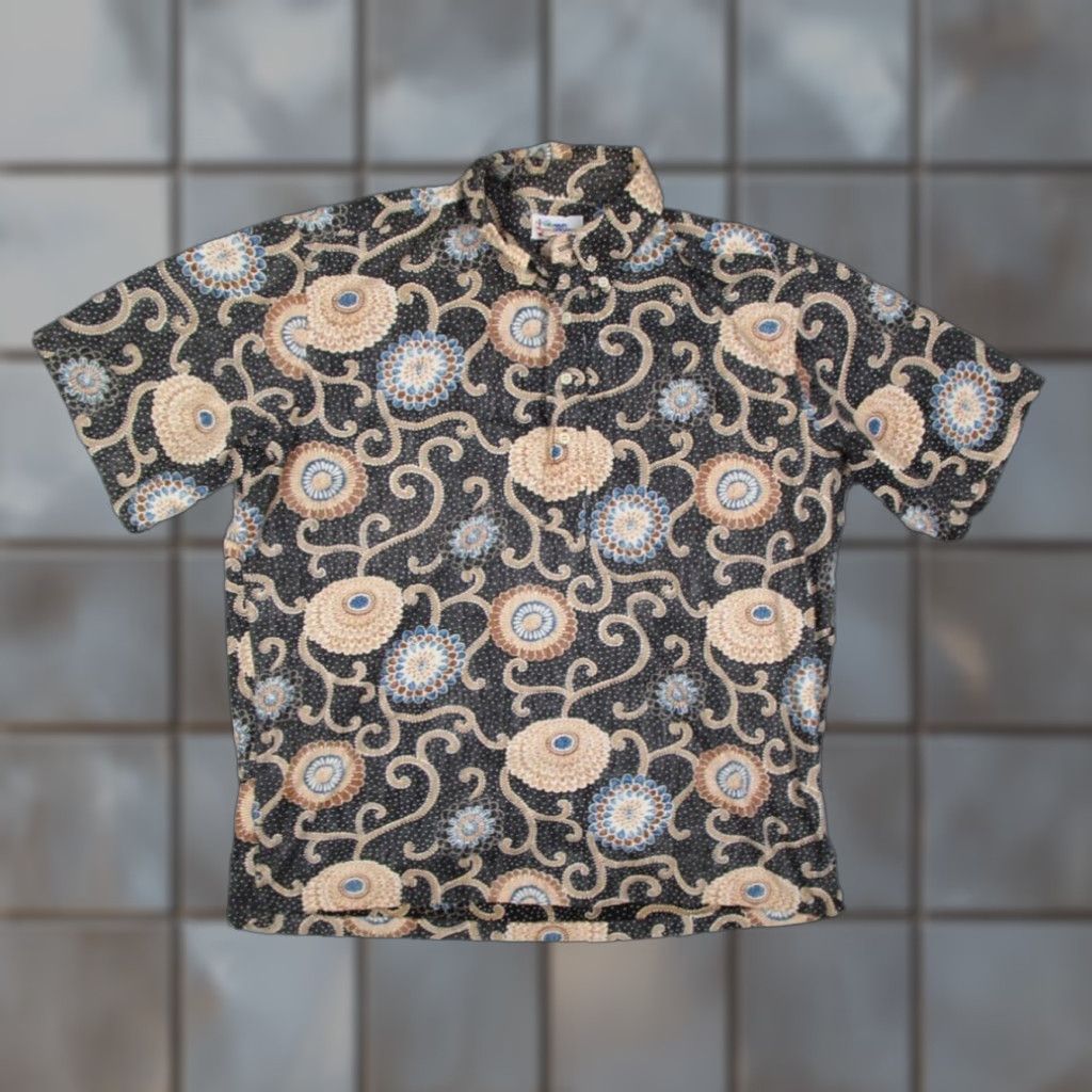 Reyn Spooner VINTAGE Reyn Spooner Mens Large Black Hawaiian Shirt Short Sleeve Button Up Size US L / EU 52-54 / 3 - 1 Thumbnail