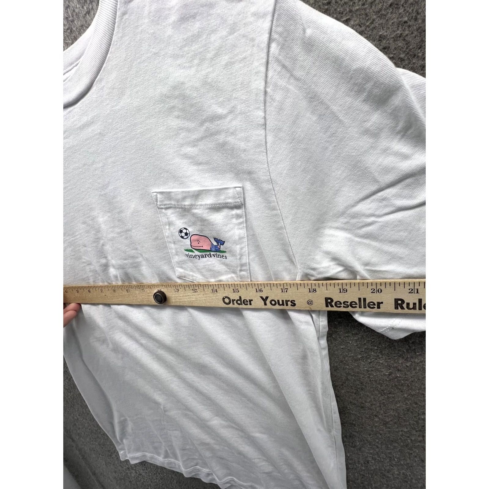 Vineyard Vines VINEYARD VINES Shirt Mens XL White Soccer Whale Pocket Tee Tagless Casual Tee Shirt Size US XL / EU 56 / 4 - 3 Thumbnail