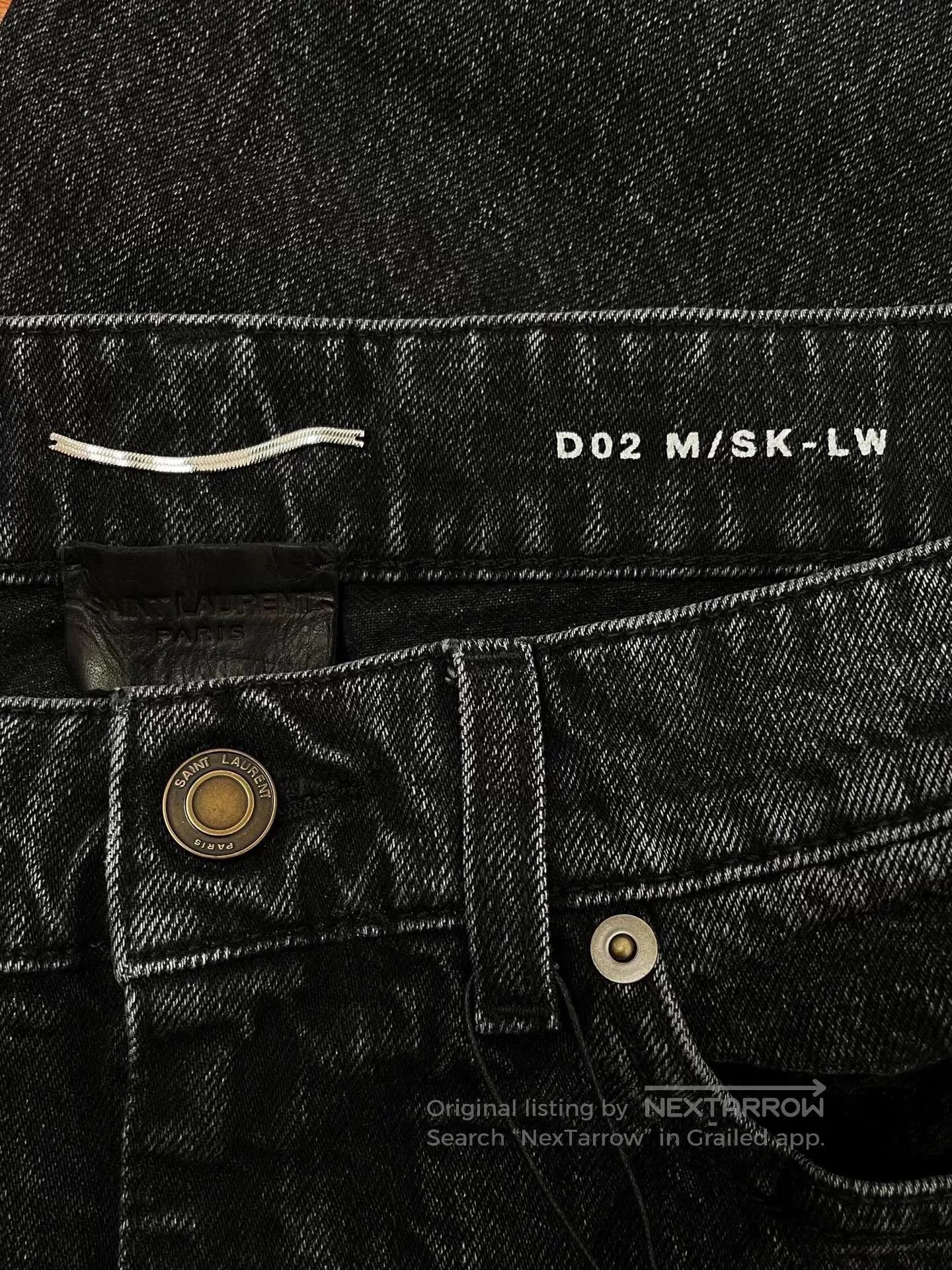 Saint Laurent Paris Saint Laurent SLP D02 Black Distressed Jeans. Size US 30 / EU 46 - 3 Thumbnail