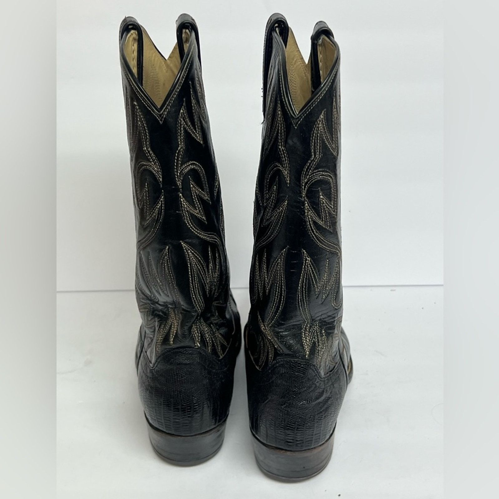 Dan Post Dan Post Black Lizard Skin Boots 6830 Cowboy Western USA Size US 9.5 / EU 42-43 - 4 Thumbnail