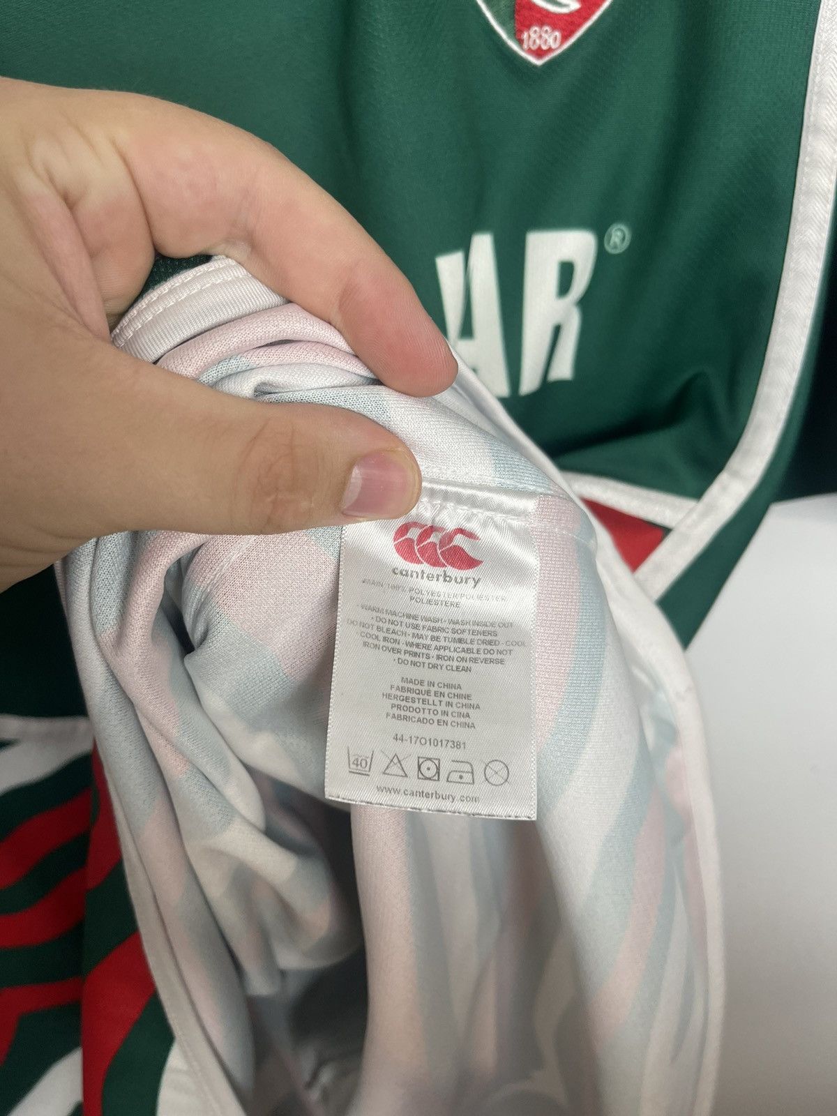 Canterbury of New Zealand × Vintage Canterbury Leicester Tigers Caterpillar Rugby Shirt Rugby Size US XL / EU 56 / 4 - 7 Thumbnail