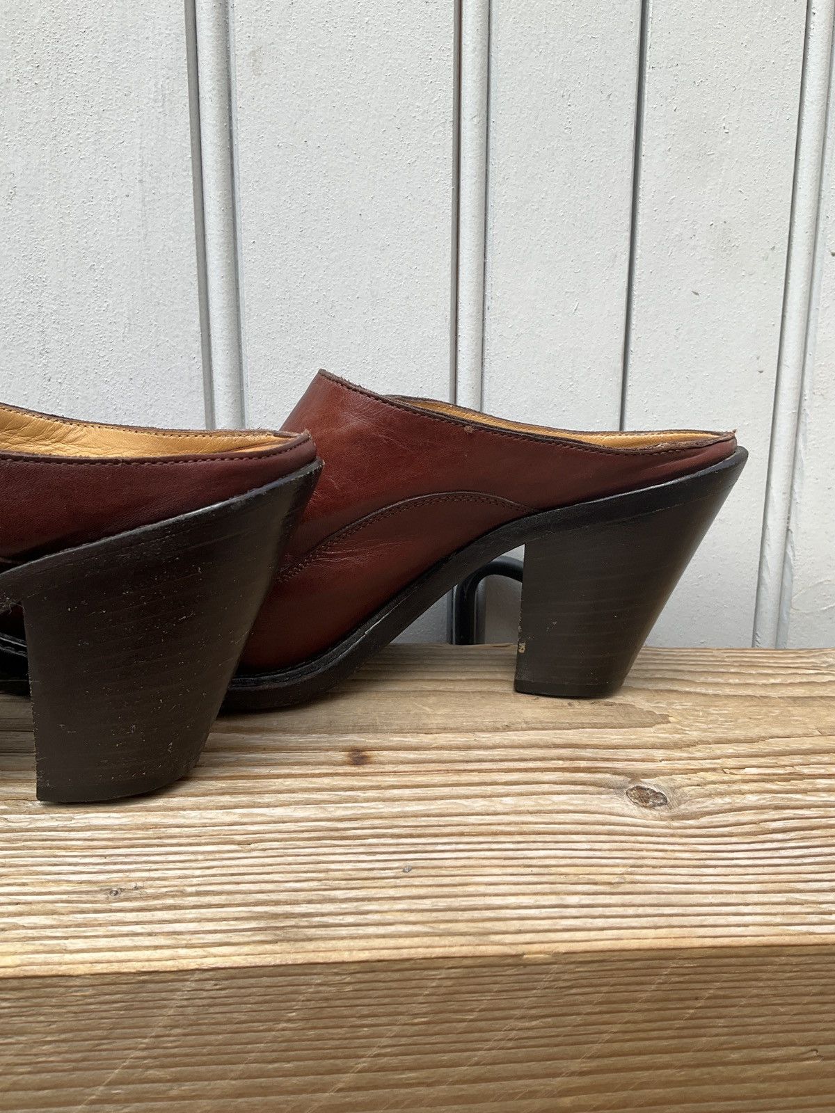 SARTORIO Sartore brown leather mule clogs Size US 6.5 / IT 36.5 - 8 Thumbnail