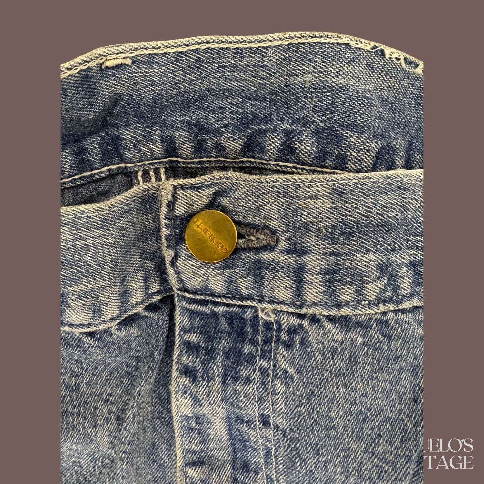 Carhartt VTG Carhartt Carpenter Jeans | Distressed Denim 90s Workwear Size US 38 / EU 54 - 3 Thumbnail