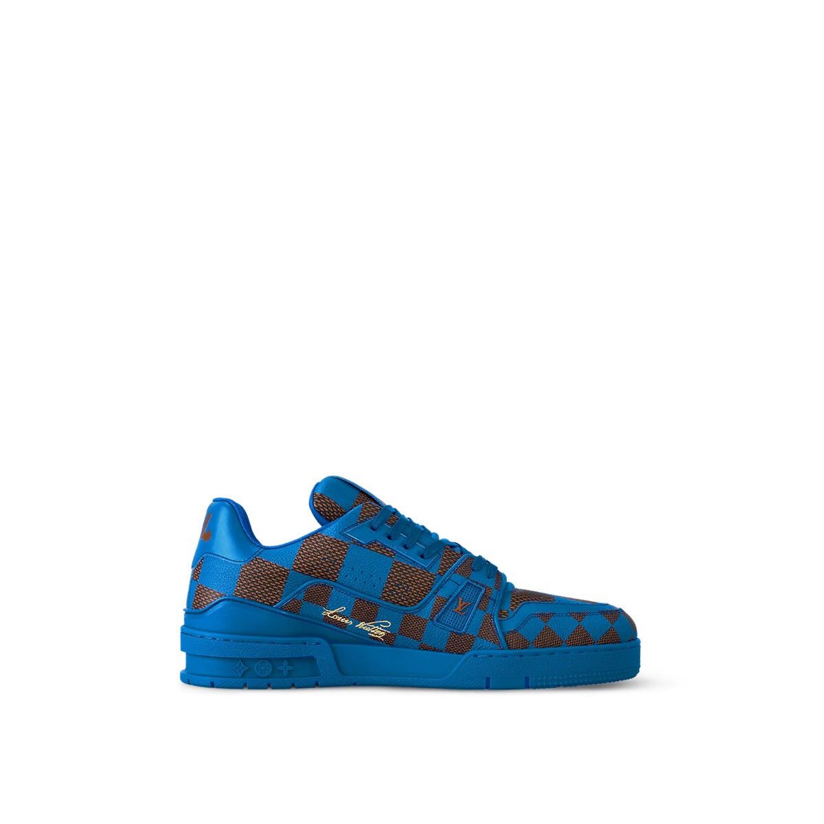Leather Trainer Sneakers in Navy