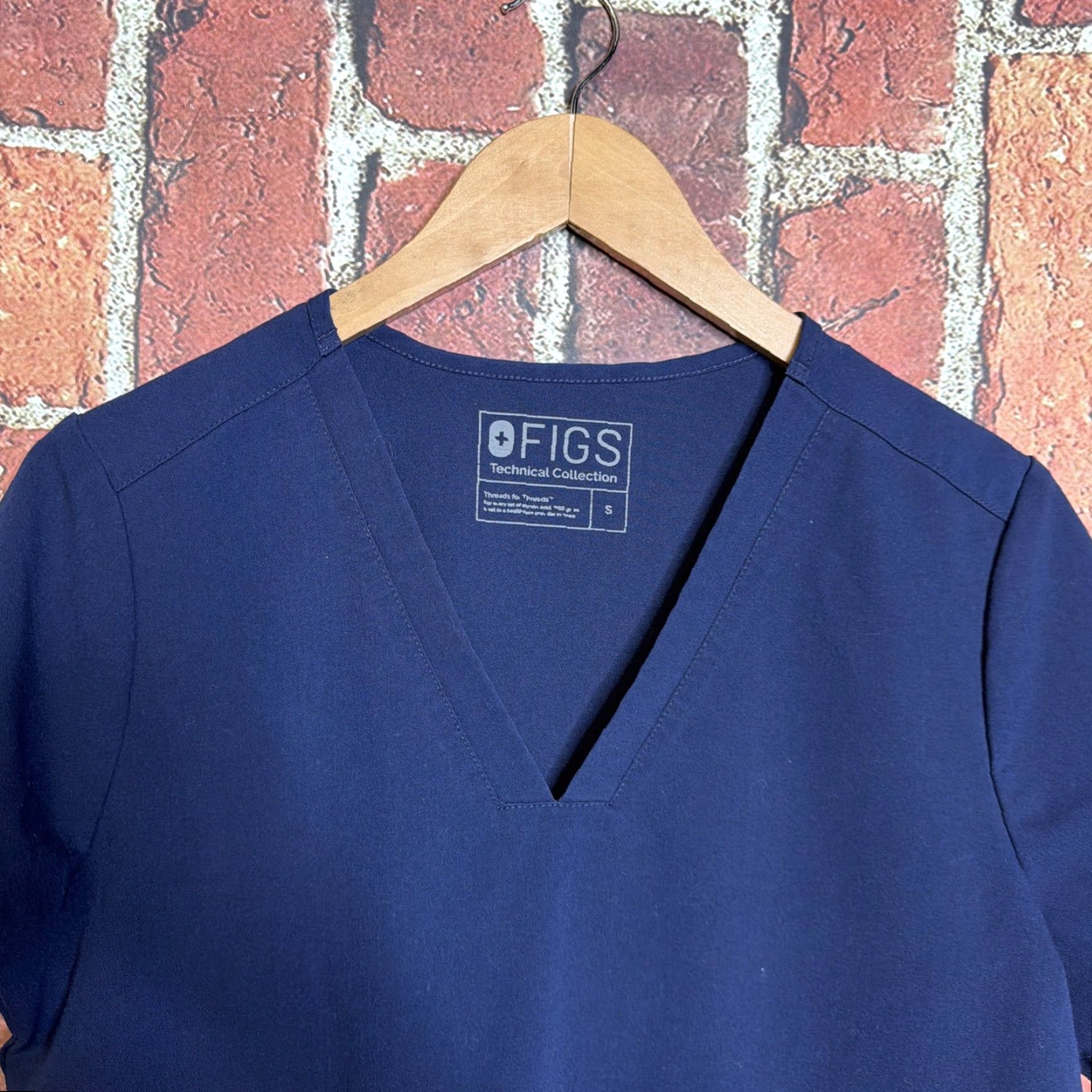 Vintage Figs FW1100 Technical Collection Scrub Top Size S Women Blue Size S / US 4 / IT 40 - 2 Thumbnail