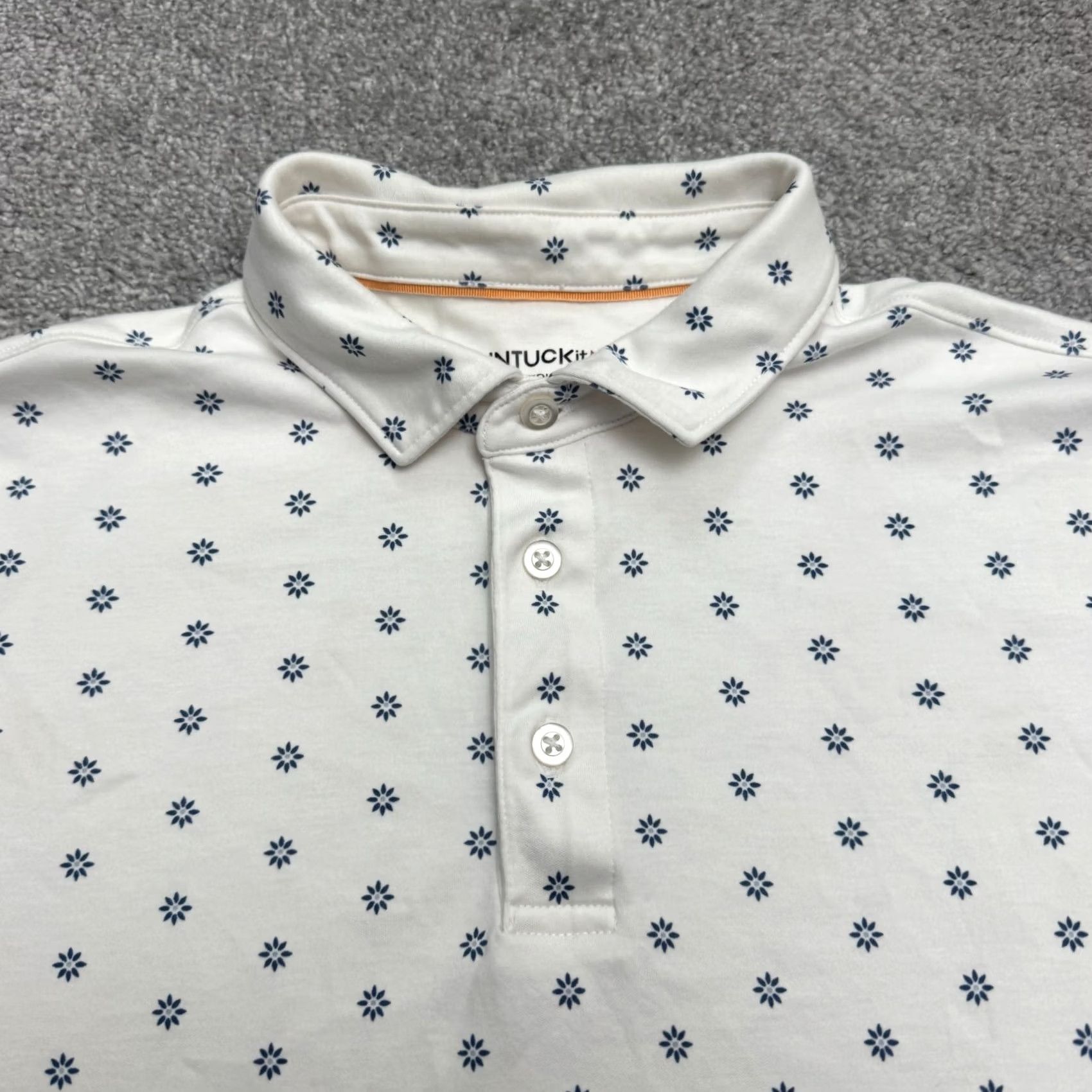 UNTUCKit UNTUCKit Polo Shirt Mens M White Floral Short Sleeve Cotton Polo Shirt Mens M White Floral Short Sleeve Size US M / EU 48-50 / 2 - 3 Thumbnail