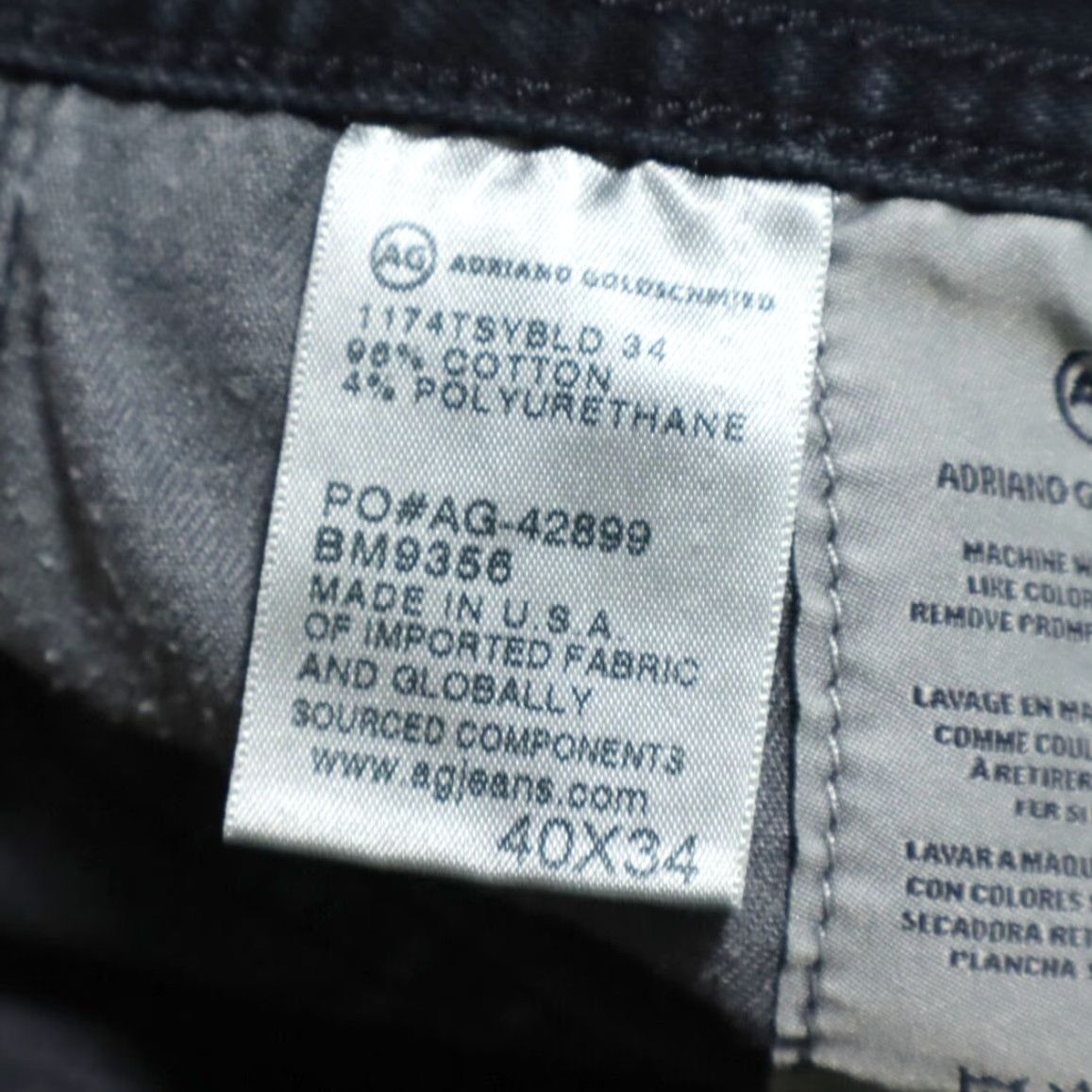 Denime Adriano Goldschmied Graduate Tailored Cotton Denim Jeans Navy Men's 40 Size US 40 / EU 56 - 7 Thumbnail