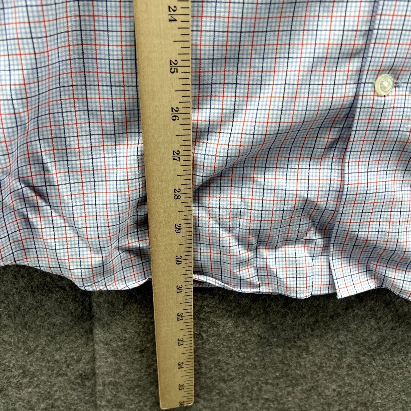 Banana Republic Banana Republic Shirt Mens Large Blue Red Button-Down Stretch Slim Check Dress Casual Office 90s? Size US L / EU 52-54 / 3 - 7 Thumbnail