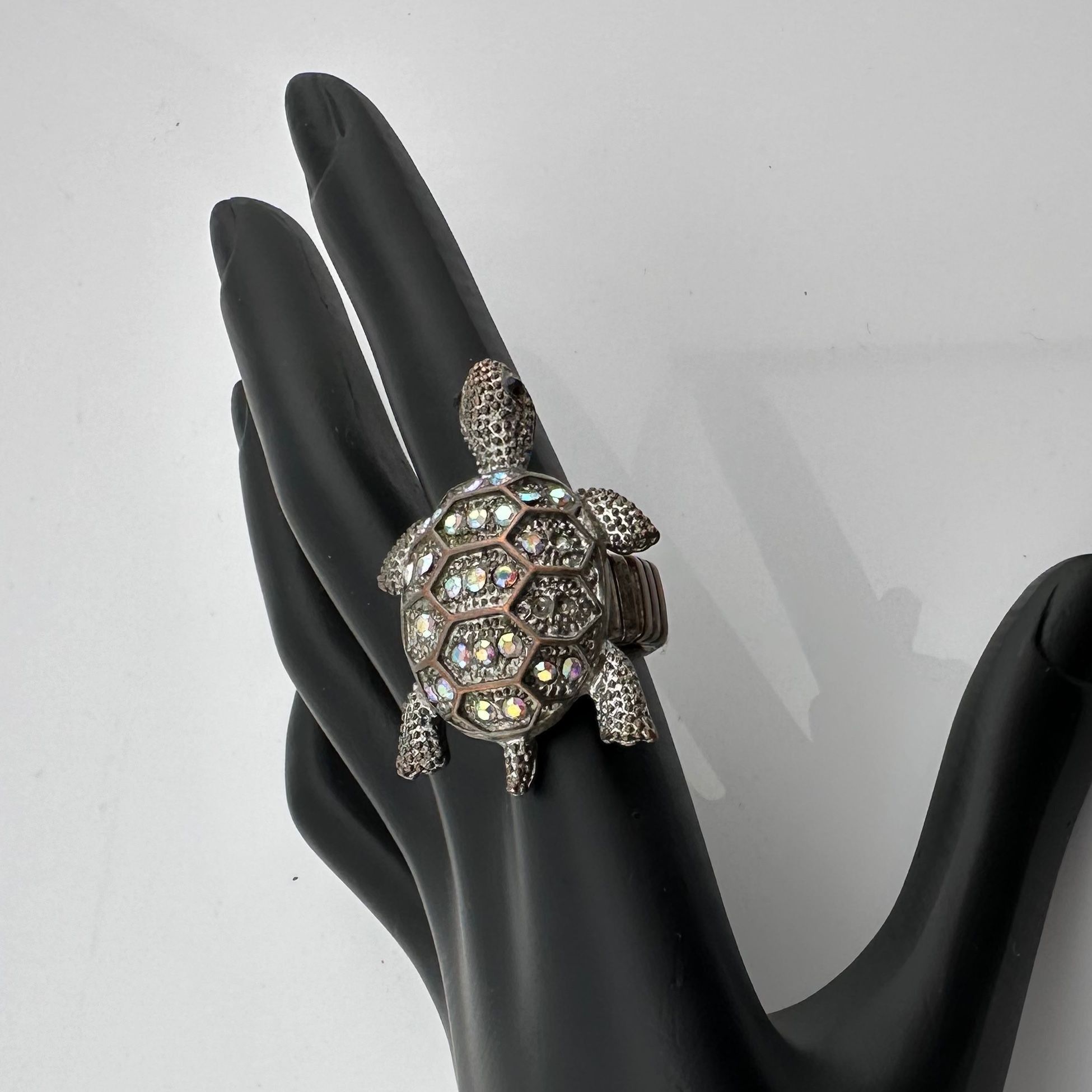 Vintage Vintage Costume Jewelry Owl, Dolphin and Turtle Rhinestone Size ONE SIZE - 9 Thumbnail