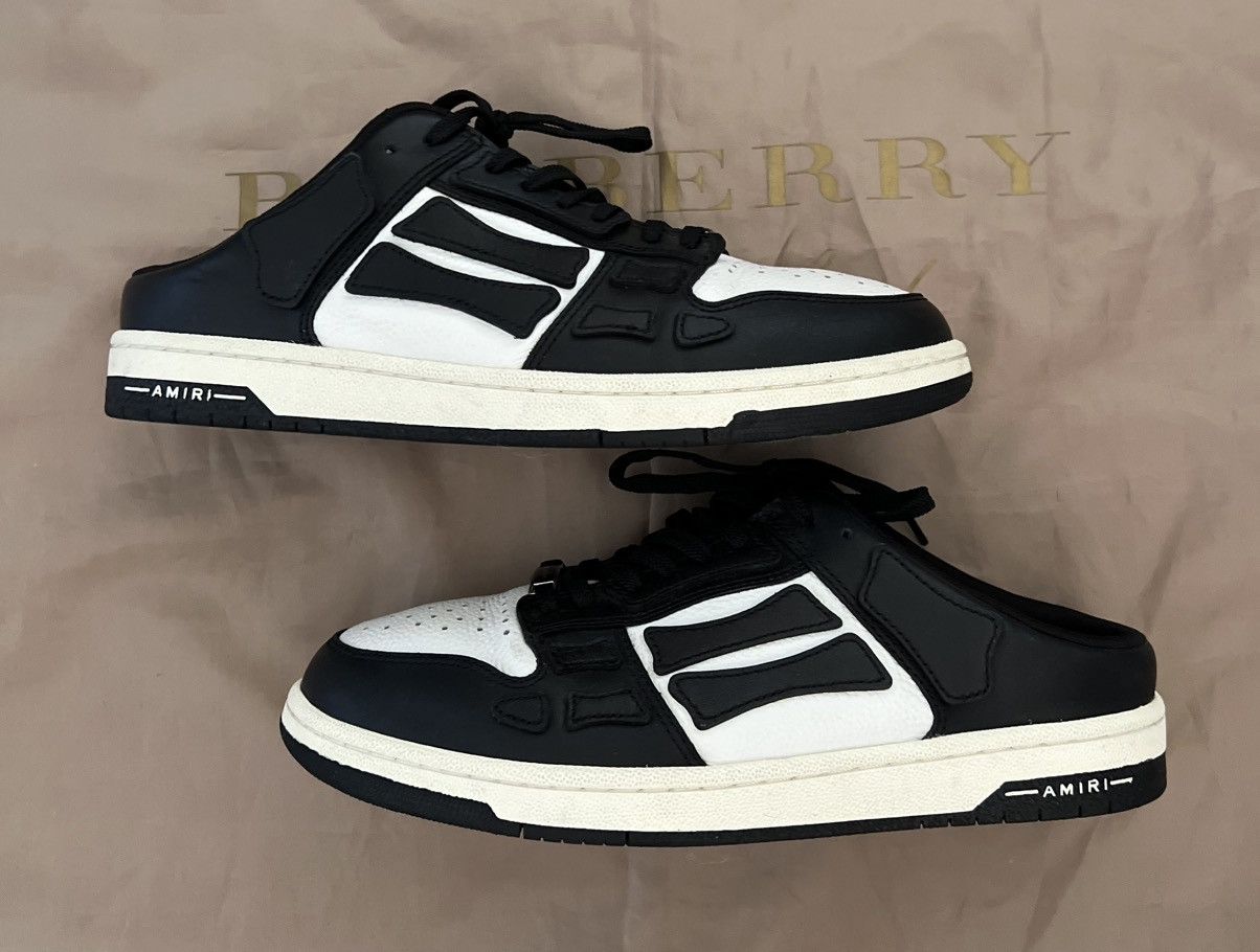 Amiri AMIRI Black & White Skel Top Mules size 10 Size US 10 / EU 43 - 3 Thumbnail