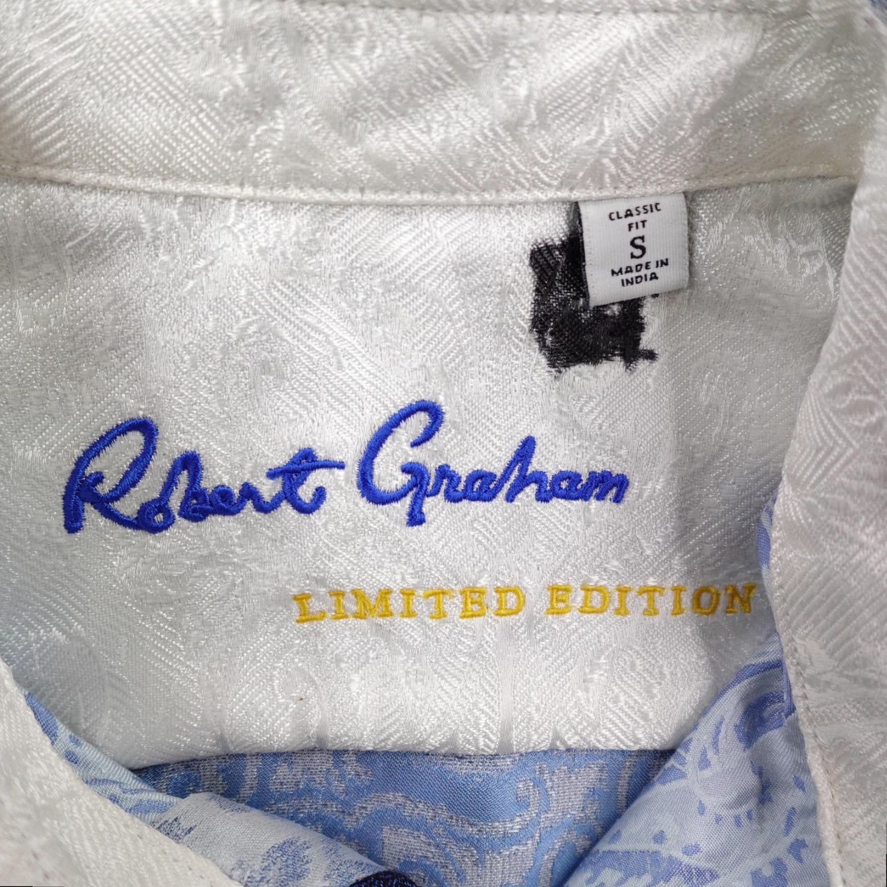 Robert Graham Robert Graham Shirt Mens Small Blue Jacquard Paisley Limited Edition Button Up Size US S / EU 44-46 / 1 - 7 Thumbnail