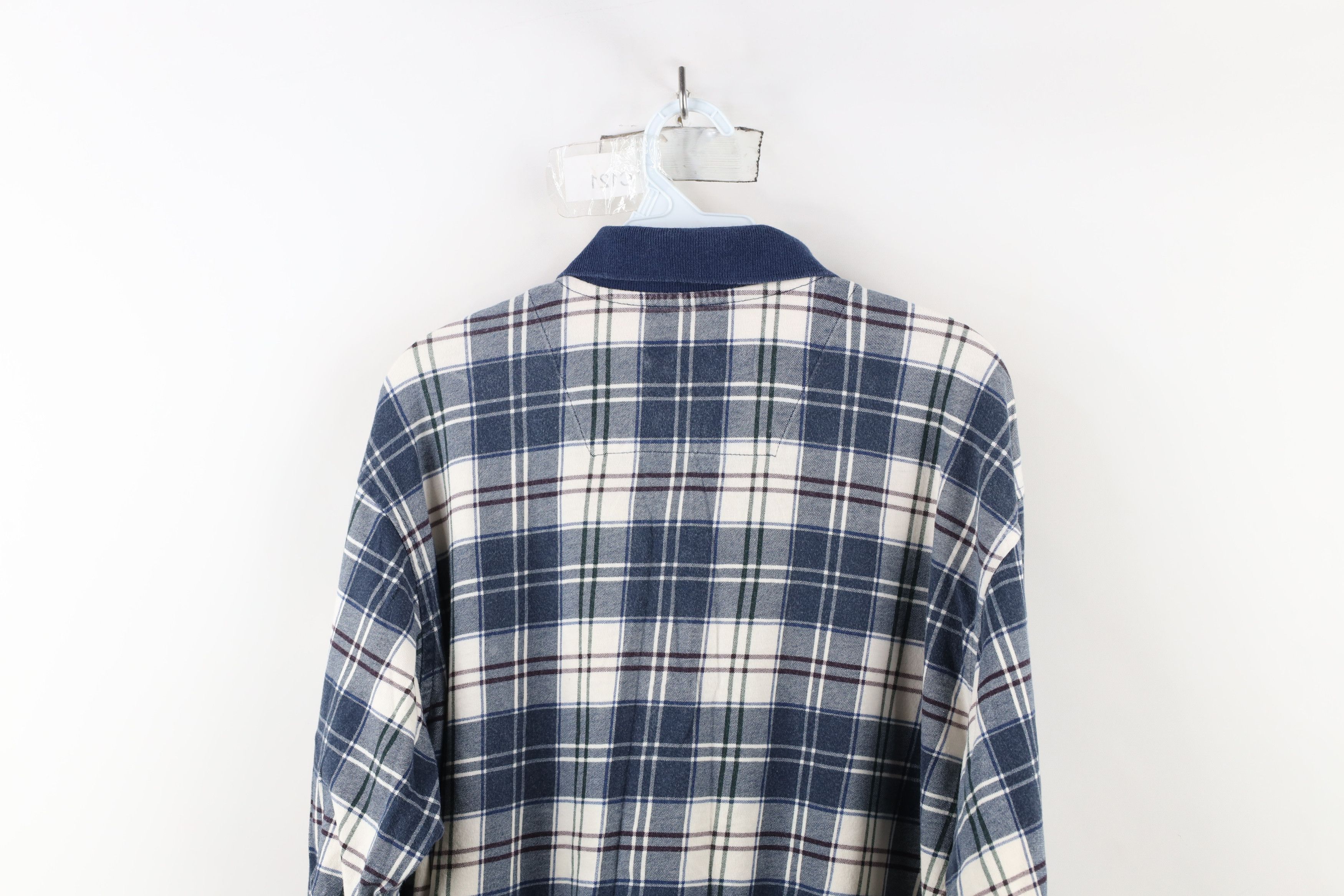 Vintage Vintage 90s Streetwear Long Sleeve Rugby Polo Shirt Plaid Size US L / EU 52-54 / 3 - 9 Thumbnail