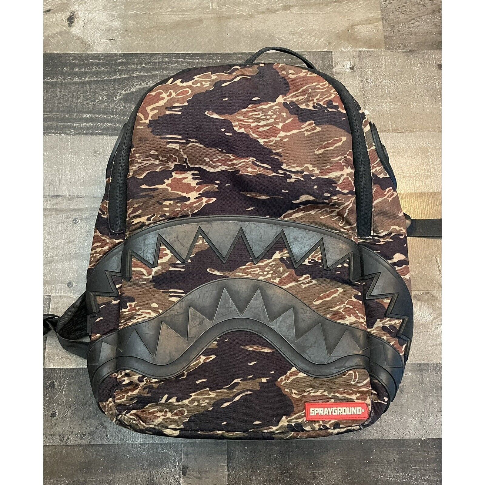 Sprayground Spray Ground Camo Shark Teeth Backpack The Journey Begins