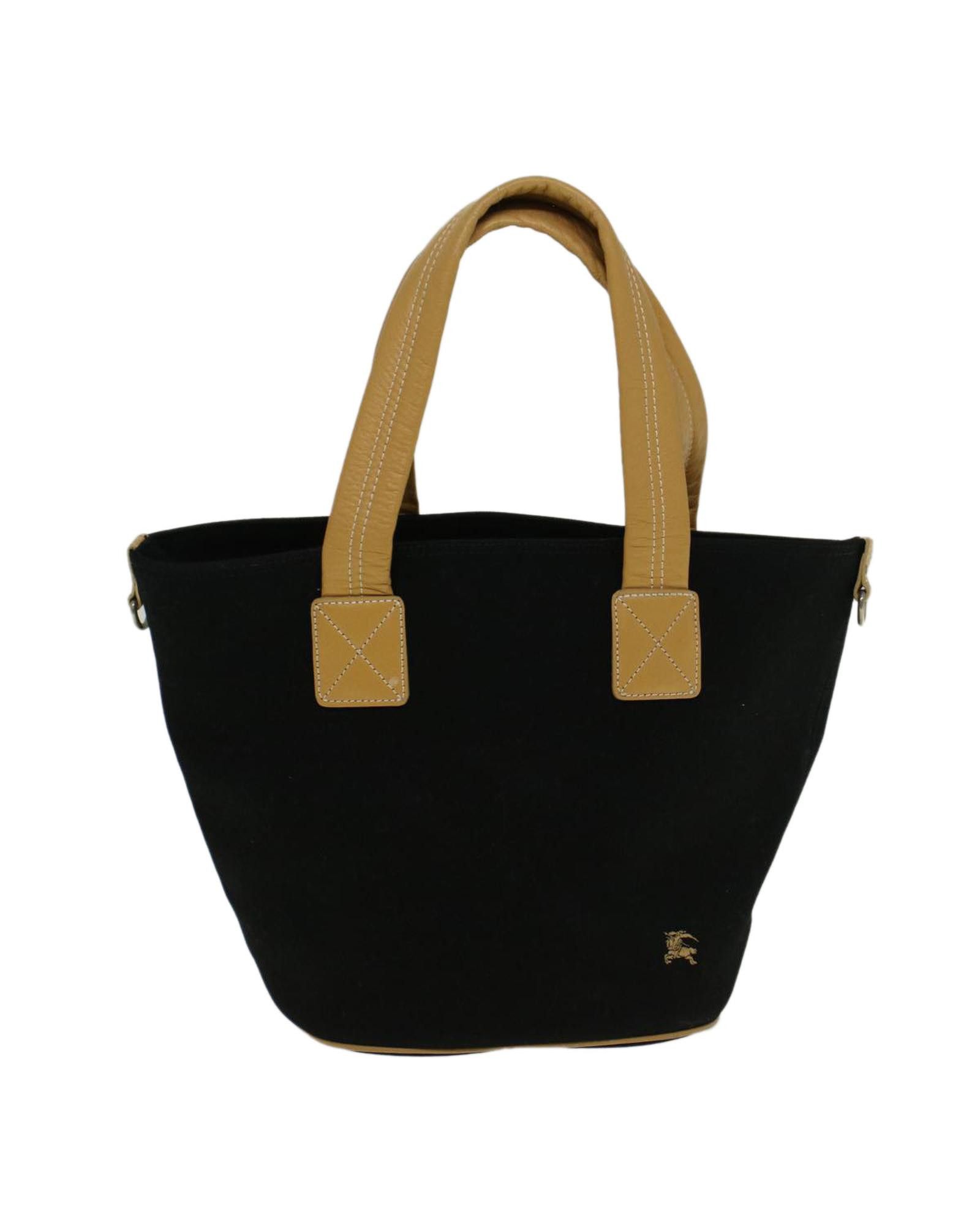 image of Burberry Canvas Elegant Shoulder Bag in Black, Women's