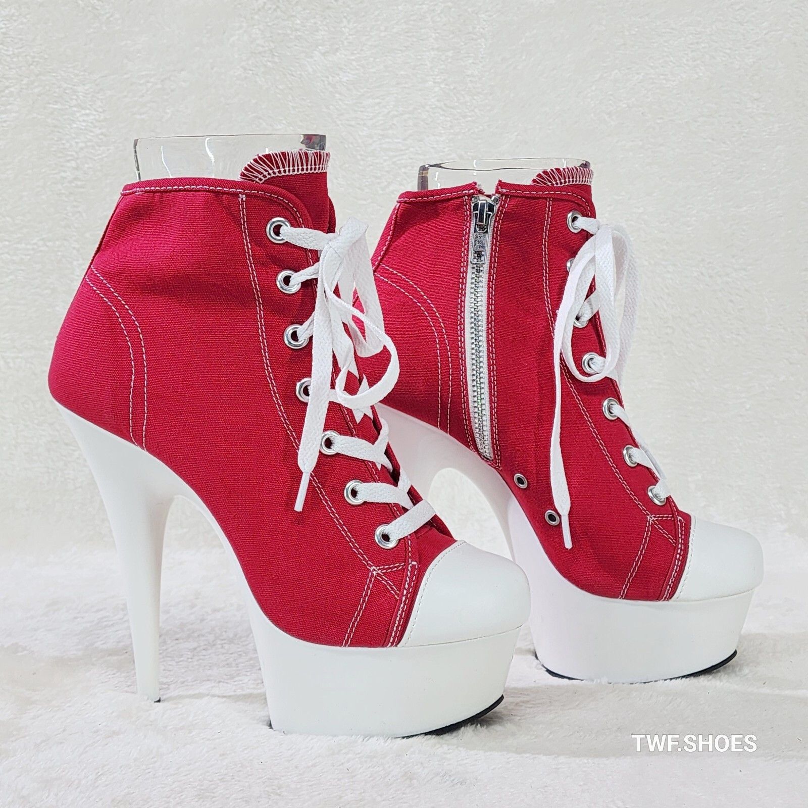 Other 600SK UV High Heel Platform Sneakers Delight Red White Black Size US 12 / IT 42 - 5 Thumbnail