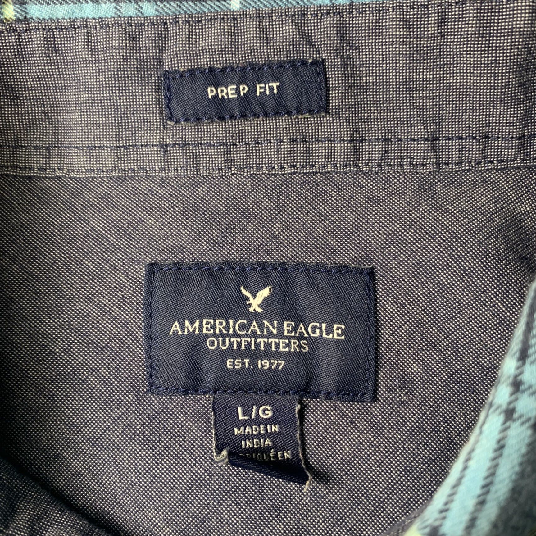 American Eagle Outfitters American Eagle Outfitters Mens Long Sleeve Shirt Sz Large Blue Plaid Button Down Size US L / EU 52-54 / 3 - 5 Thumbnail