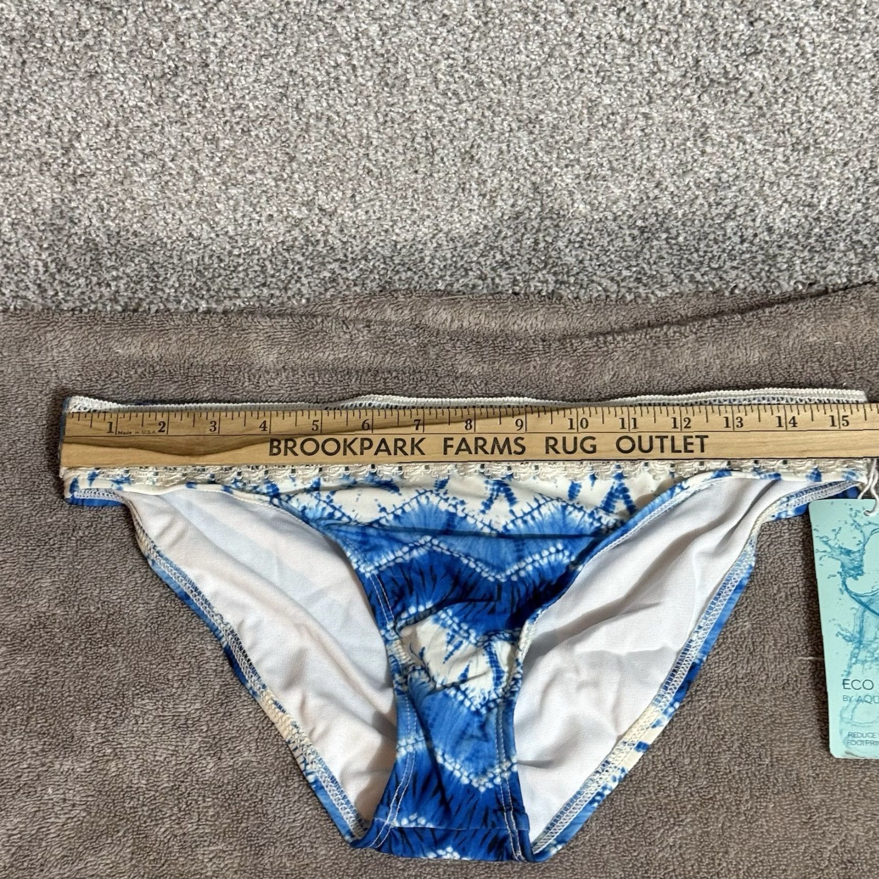 Vintage Eco Swim Bikini Bottom Women Sz 10 Boho Lace Tie Dye Beachwear Ethereal Romantic Swimsuit Bottoms Womens Size 32" / US 10 / IT 46 - 4 Thumbnail