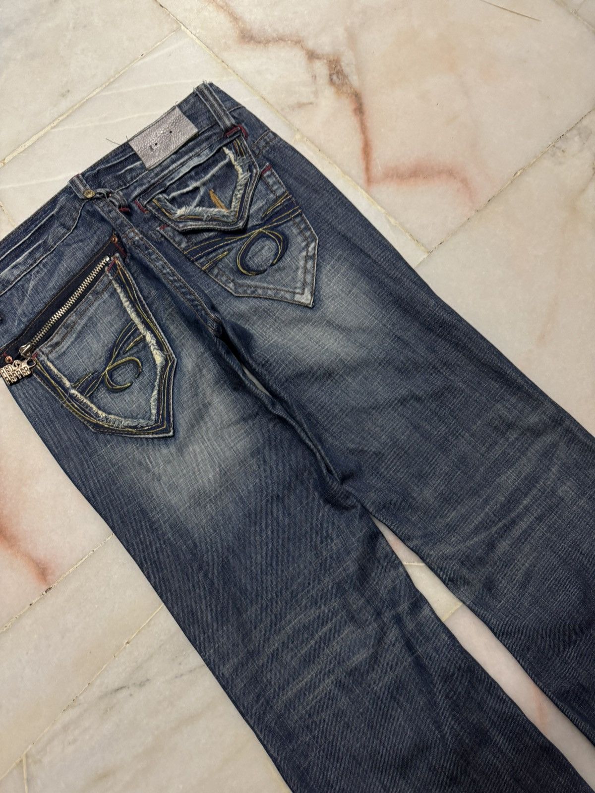 If Six Was Nine 💥BAGGY FLARE💥90's RED PEPPER BELL BOTTOM WHISKER LOW RISE Size US 28 / EU 44 - 21 Thumbnail