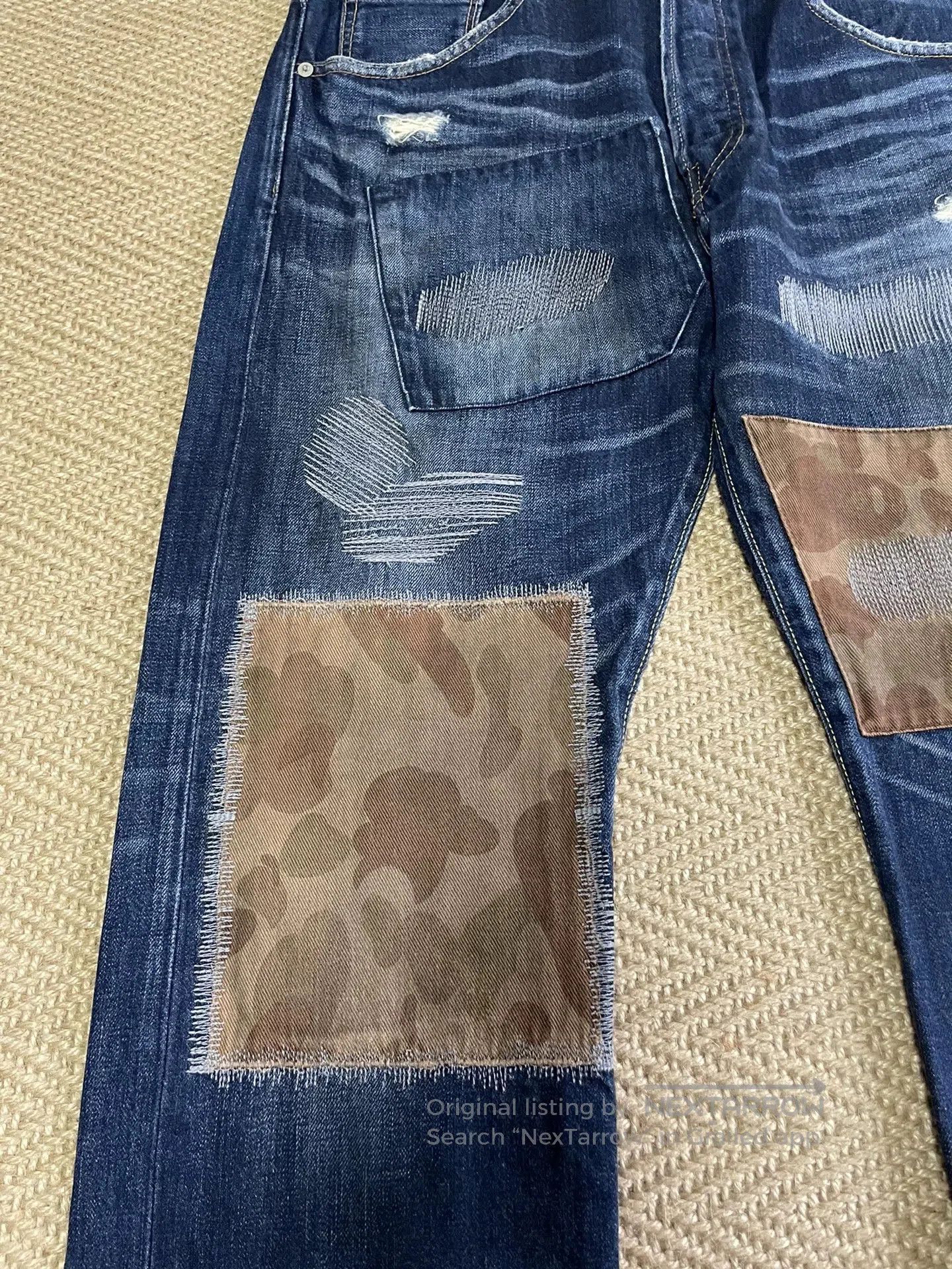 Bape BAPE Camo Distressed Denim Pants. Size US 26 / EU 42 - 4 Thumbnail