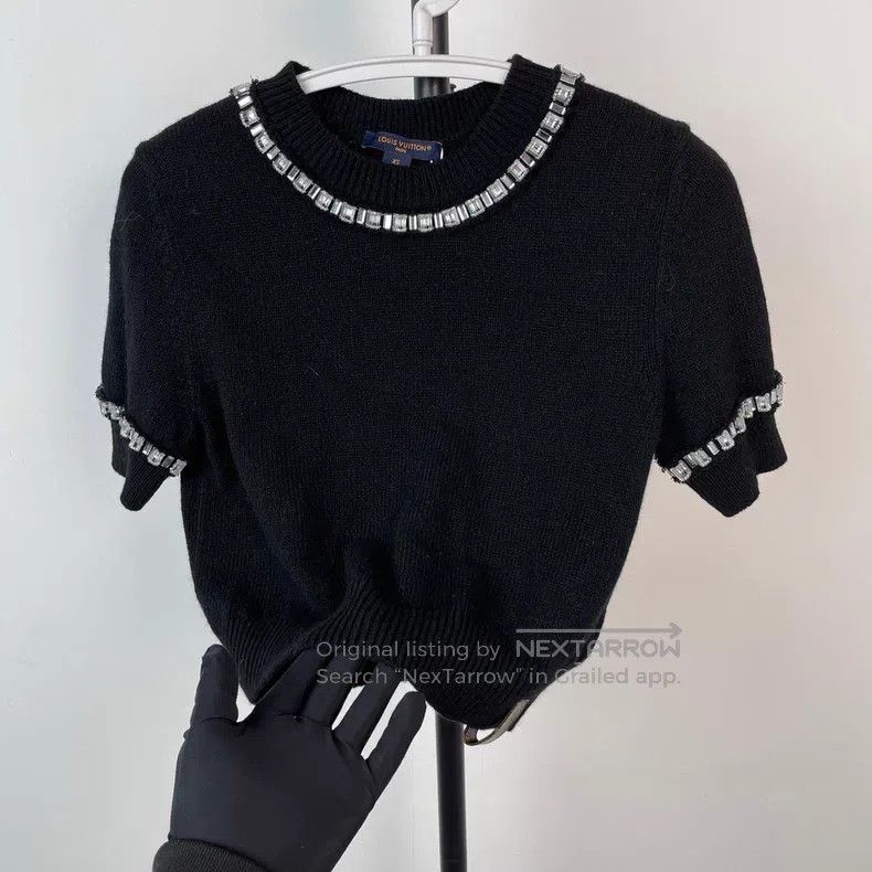 Louis Vuitton Louis Vuitton Black nail bead short sleeve Size XS / US 0-2 / IT 36-38 - 3 Thumbnail